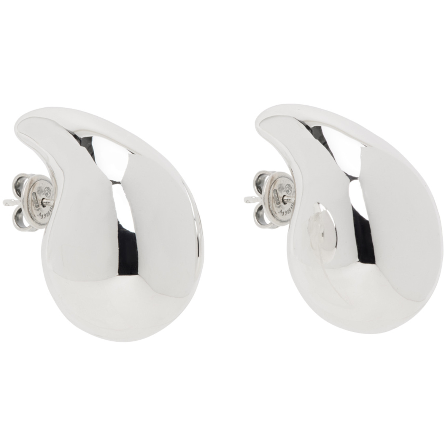  Bottega Veneta Silver Small Drop Earrings 