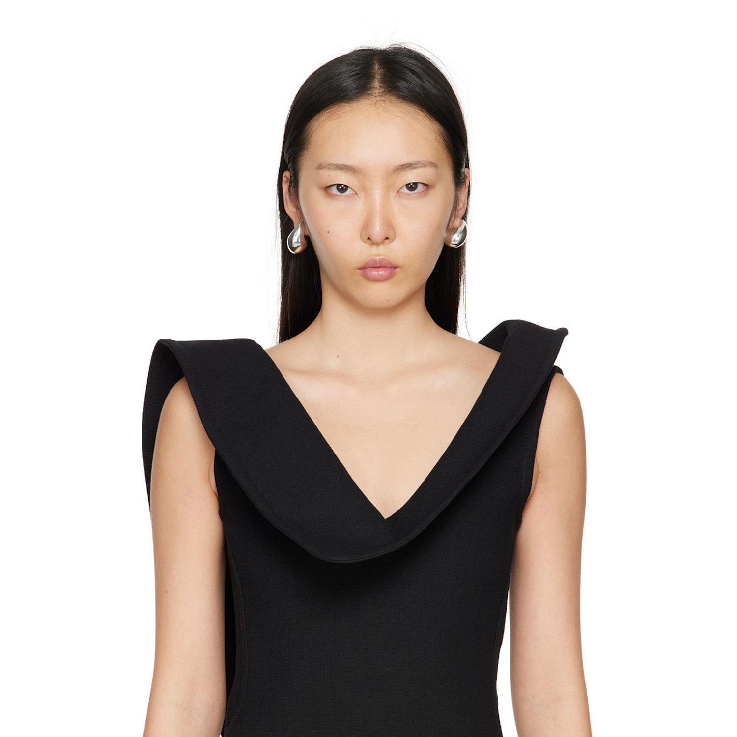  Bottega Veneta Silver Small Drop Earrings 