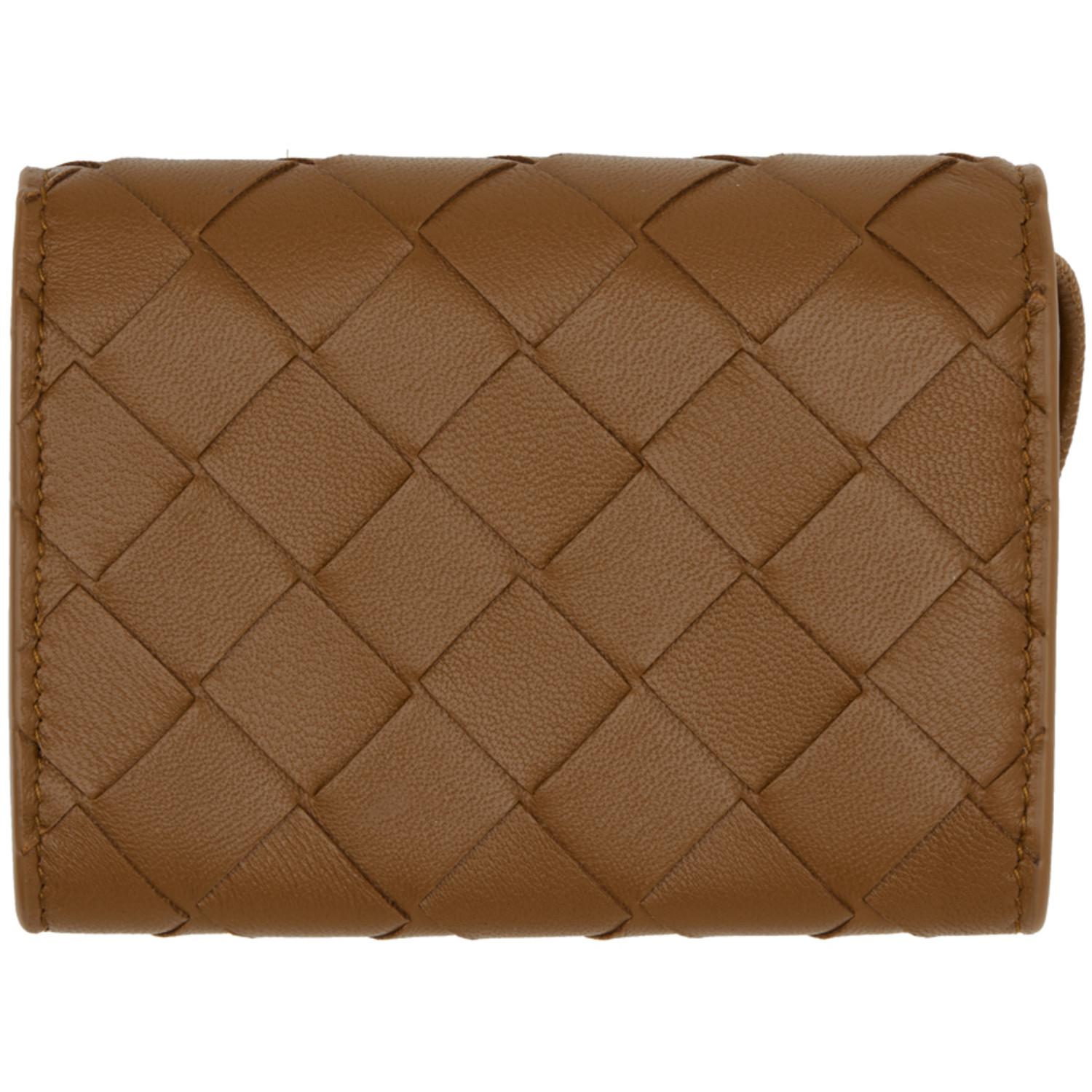  Bottega Veneta Tan Andiamo Small Envelope Card Holder 