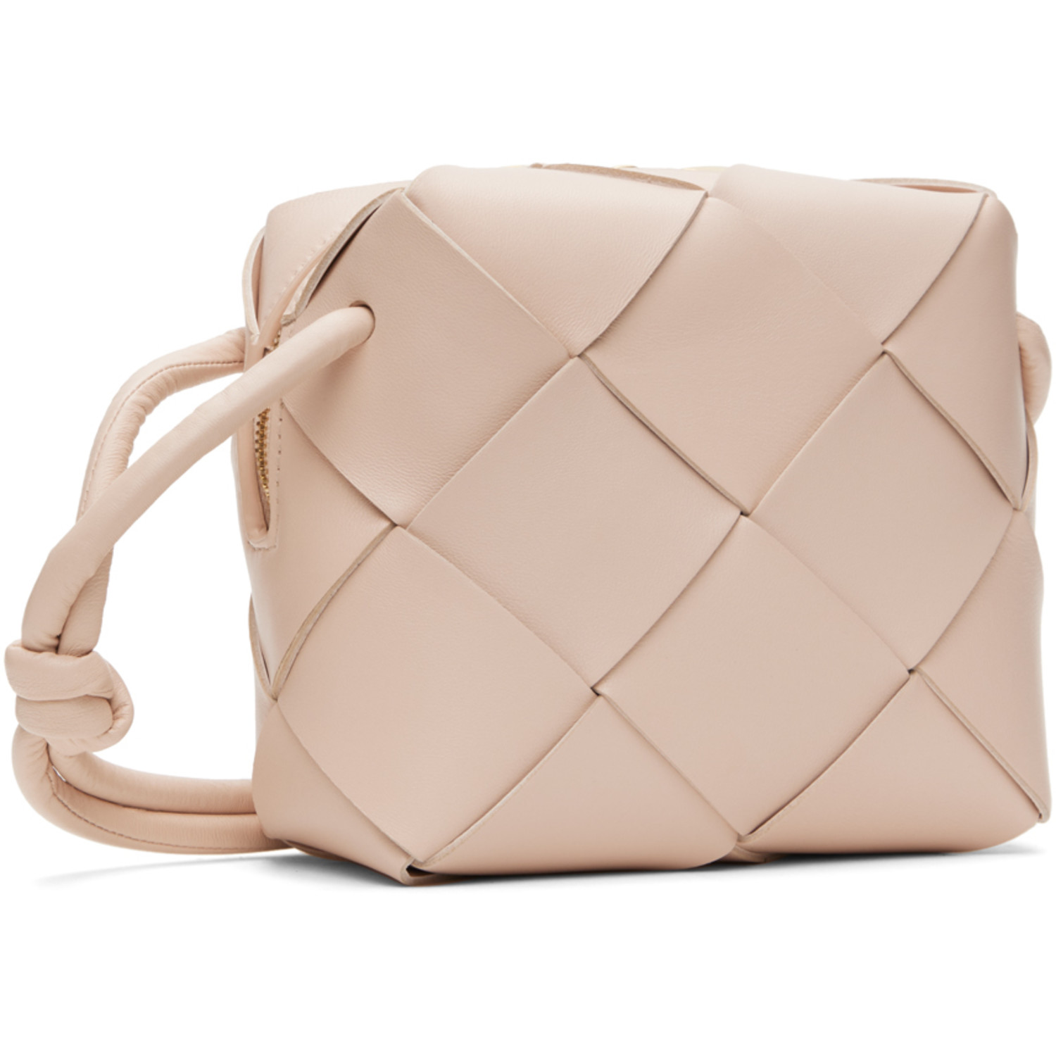  Bottega Veneta Pink Mini Cassette Camera Bag 