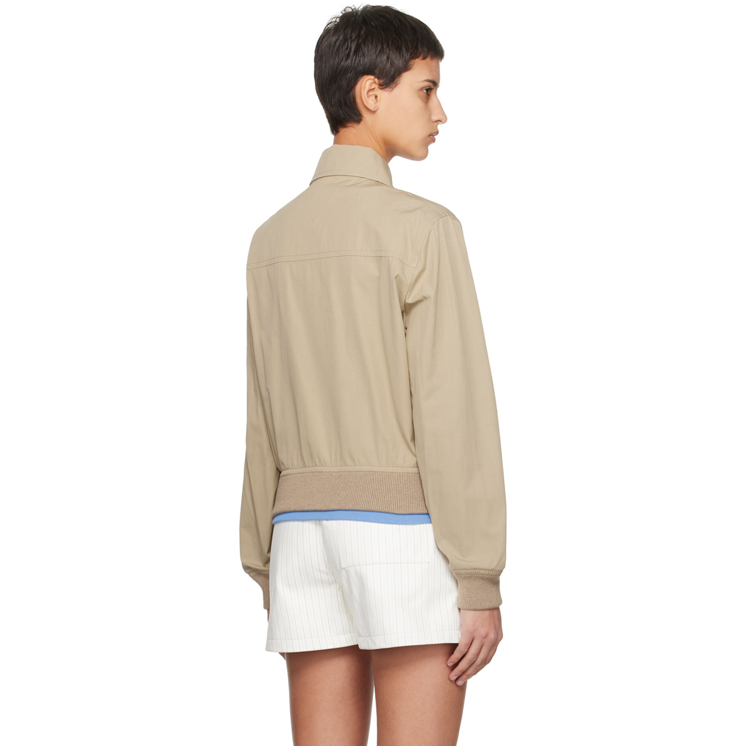  Bottega Veneta Beige Button Jacket 