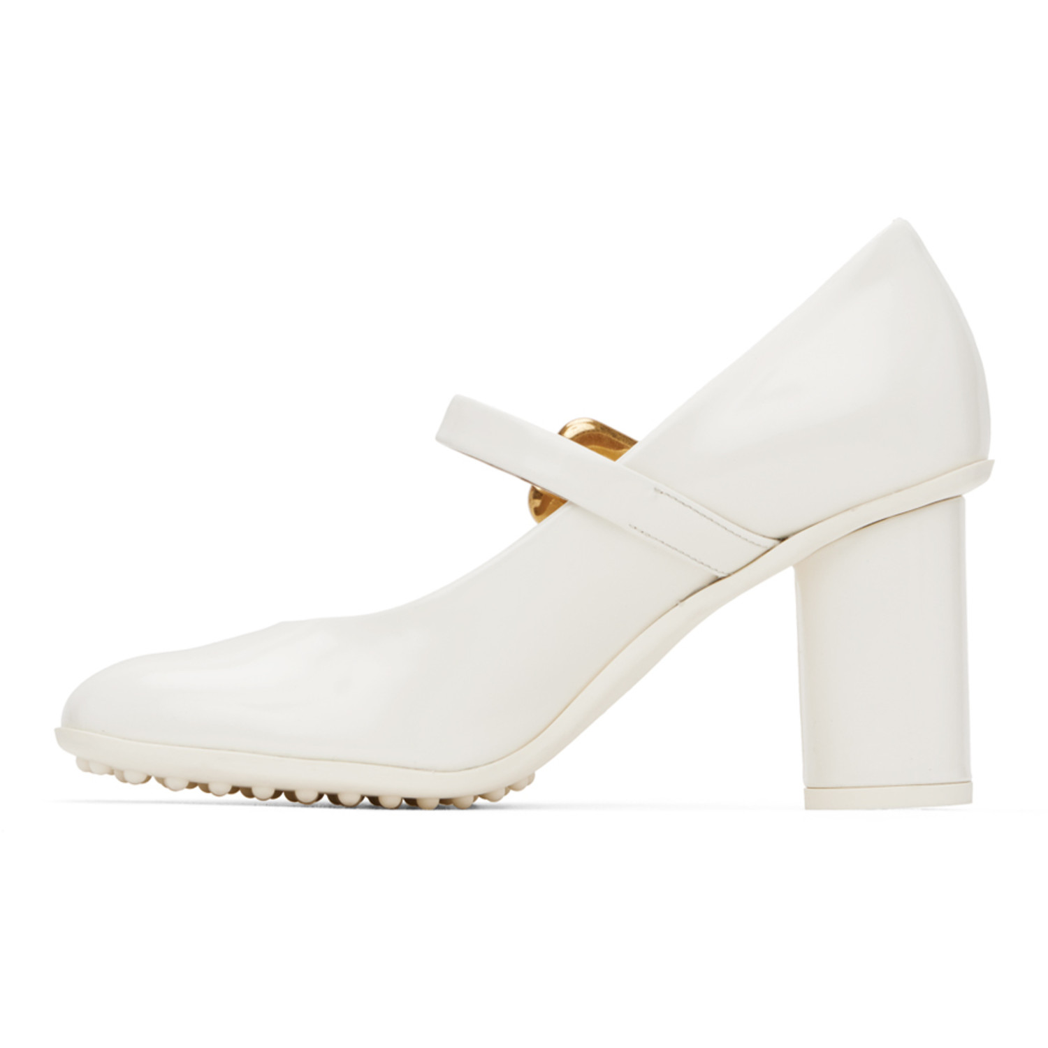  Bottega Veneta White Atomic Pumps 
