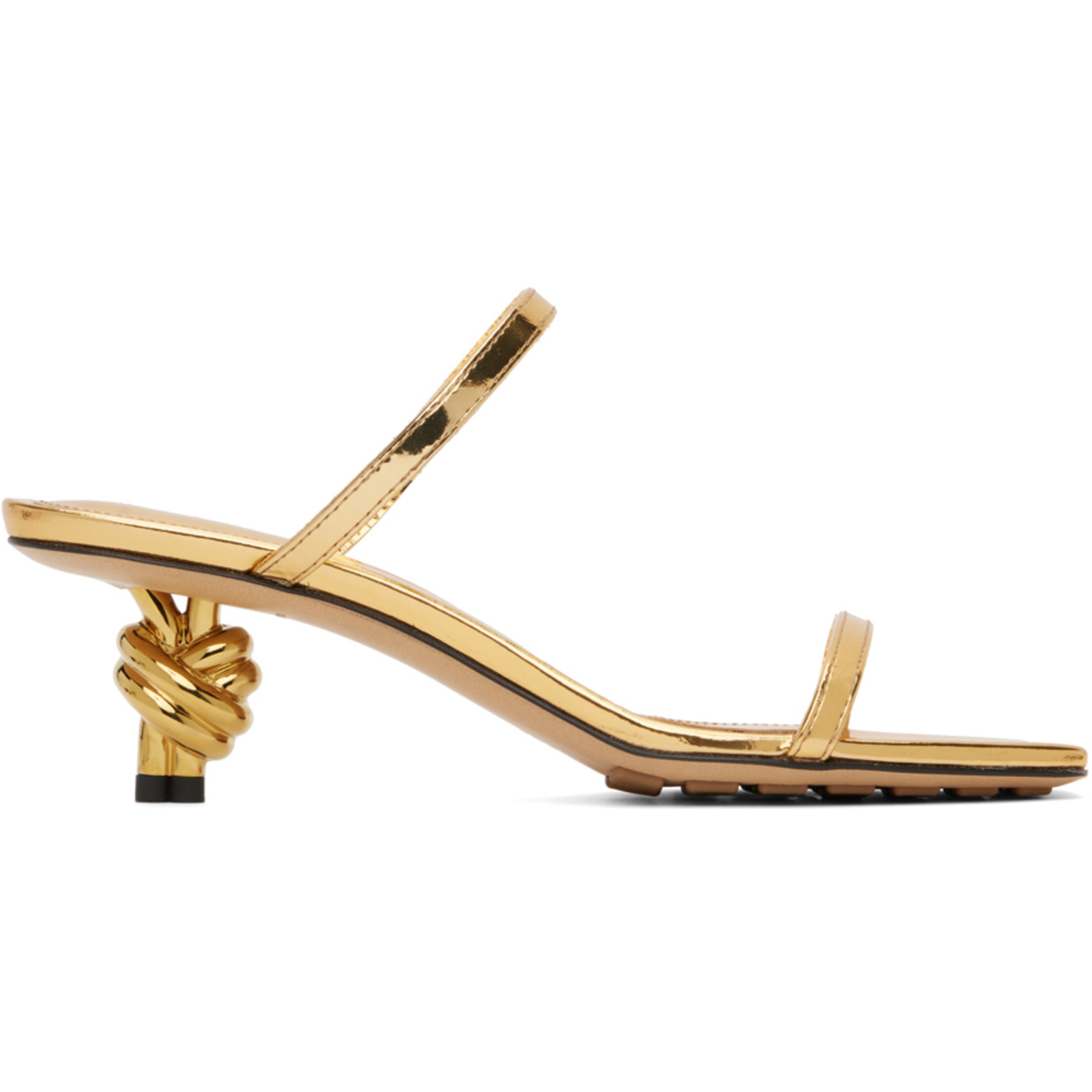 Bottega Veneta Gold Knot Mules