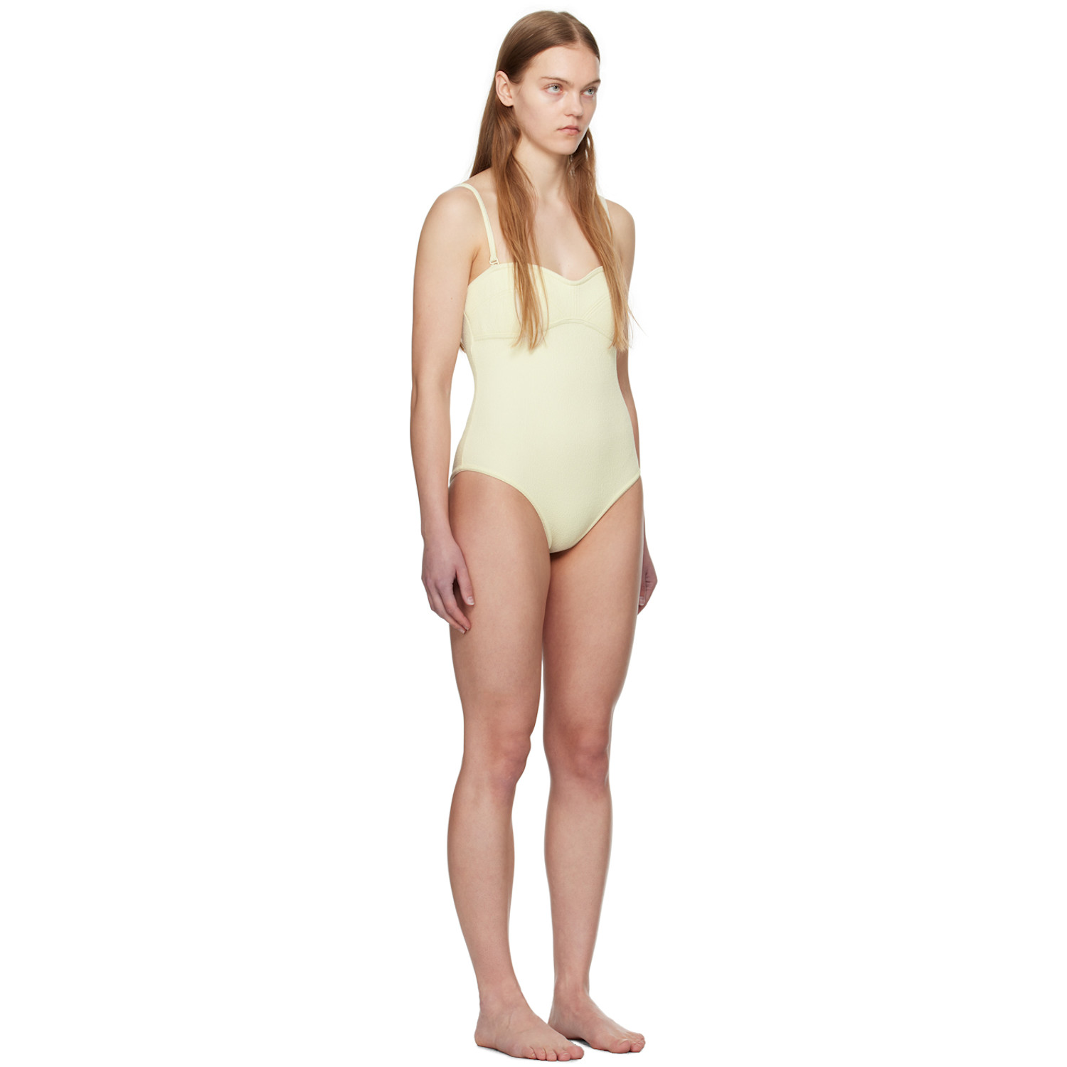  Bottega Veneta Off-white Textured Bodysuit 