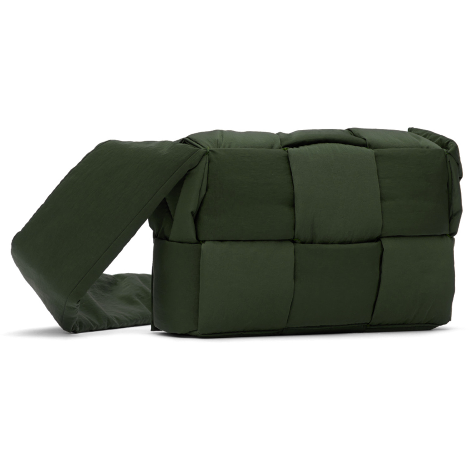  Bottega Veneta Green Small Padded Tech Cassette Bag 