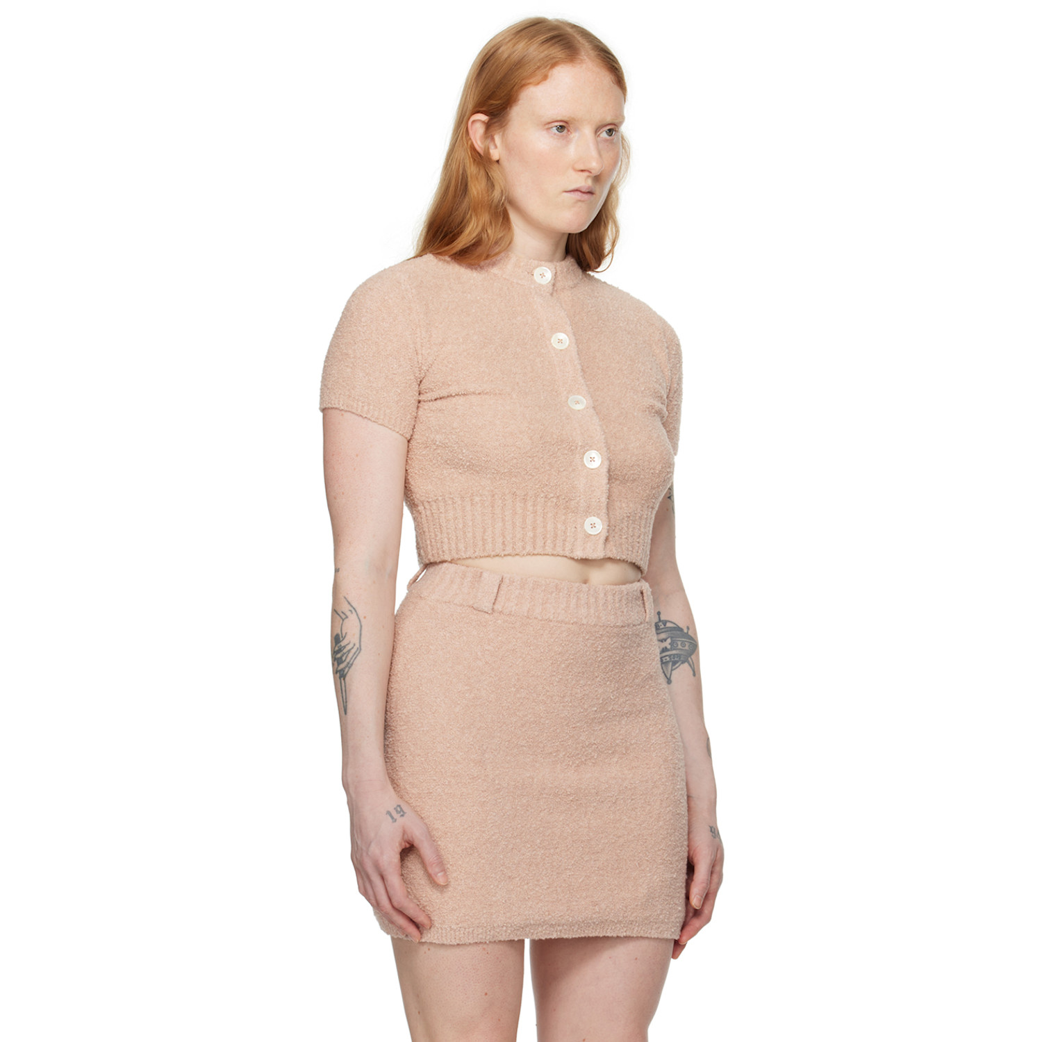  Ambush Pink Cropped Cardigan 