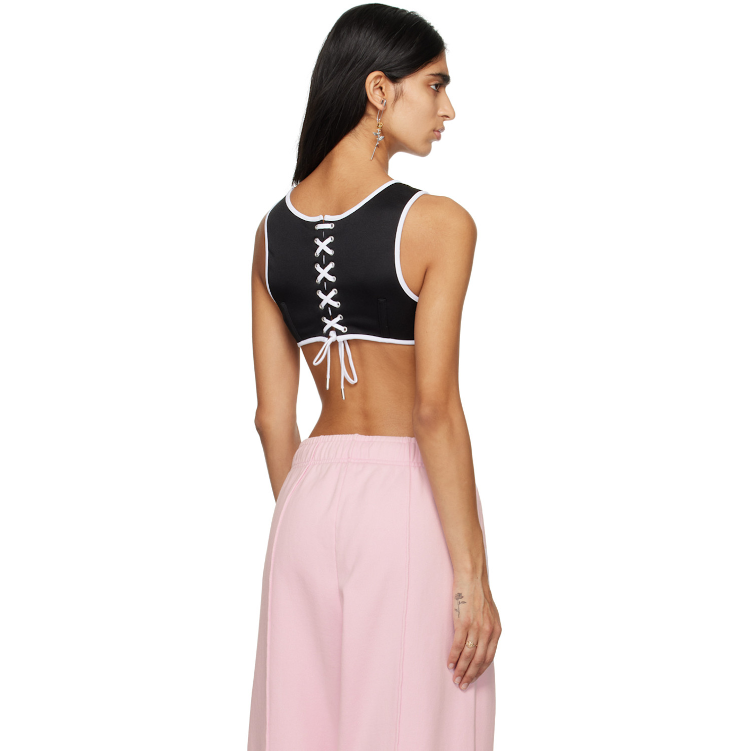  Ambush Black Lace Up Camisole 