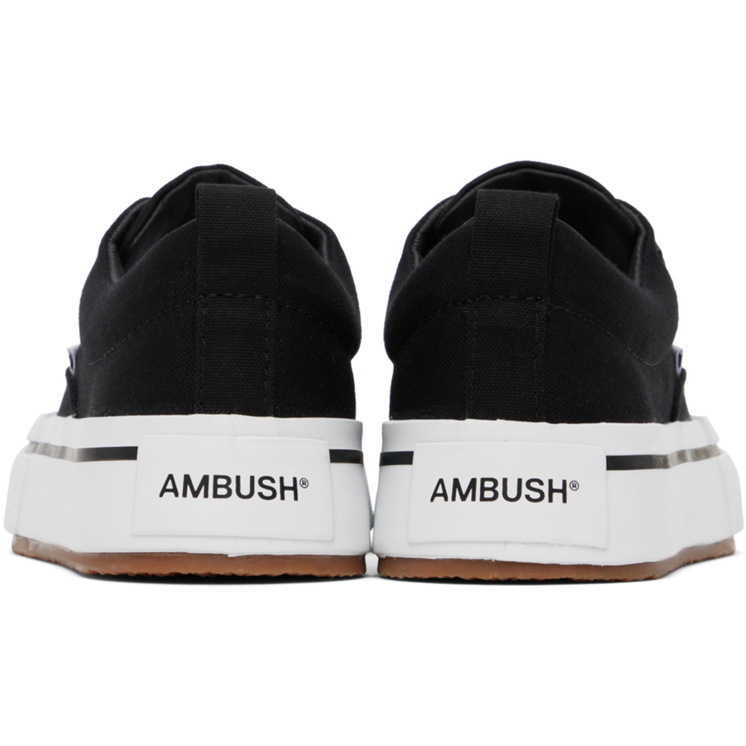  Ambush Black Vulcanized Lace Up Sneakers 