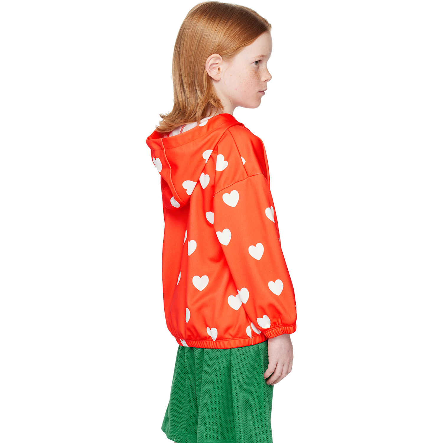  Mini Rodini Kids Red Hearts Hoodie 
