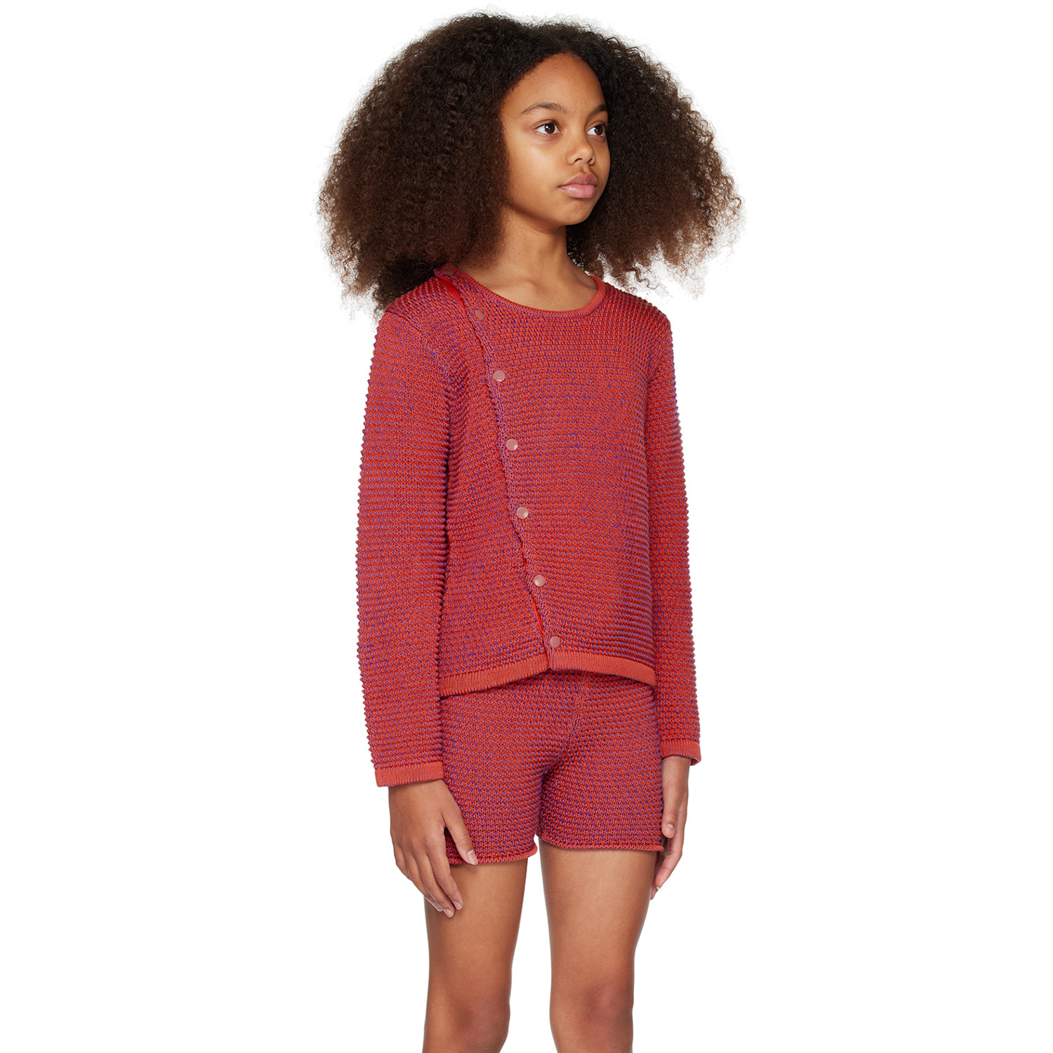  Eckhaus Latta Ssense Exclusive Kids Red Field Snap Cardigan 