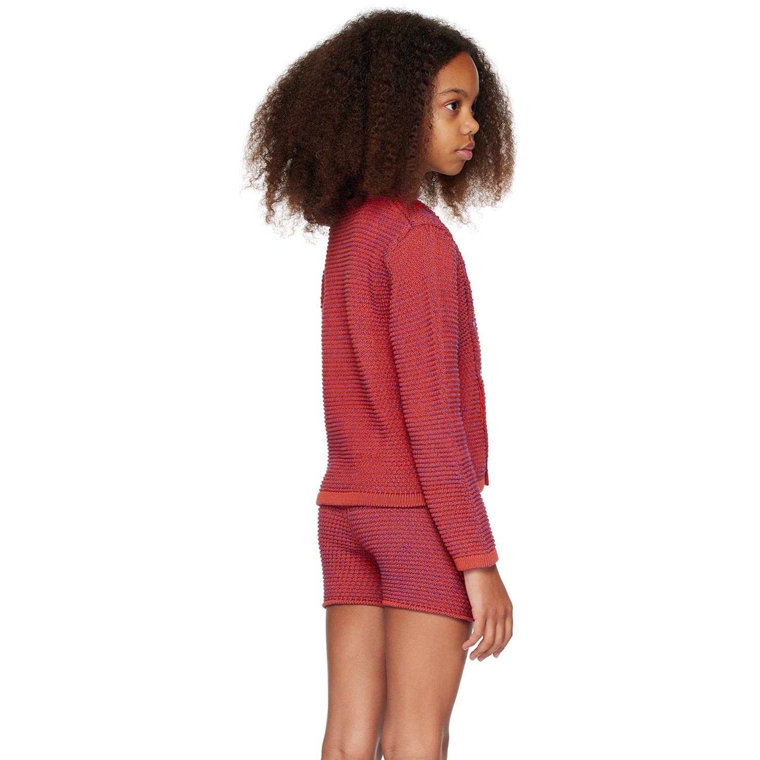 Eckhaus Latta Ssense Exclusive Kids Red Field Snap Cardigan 