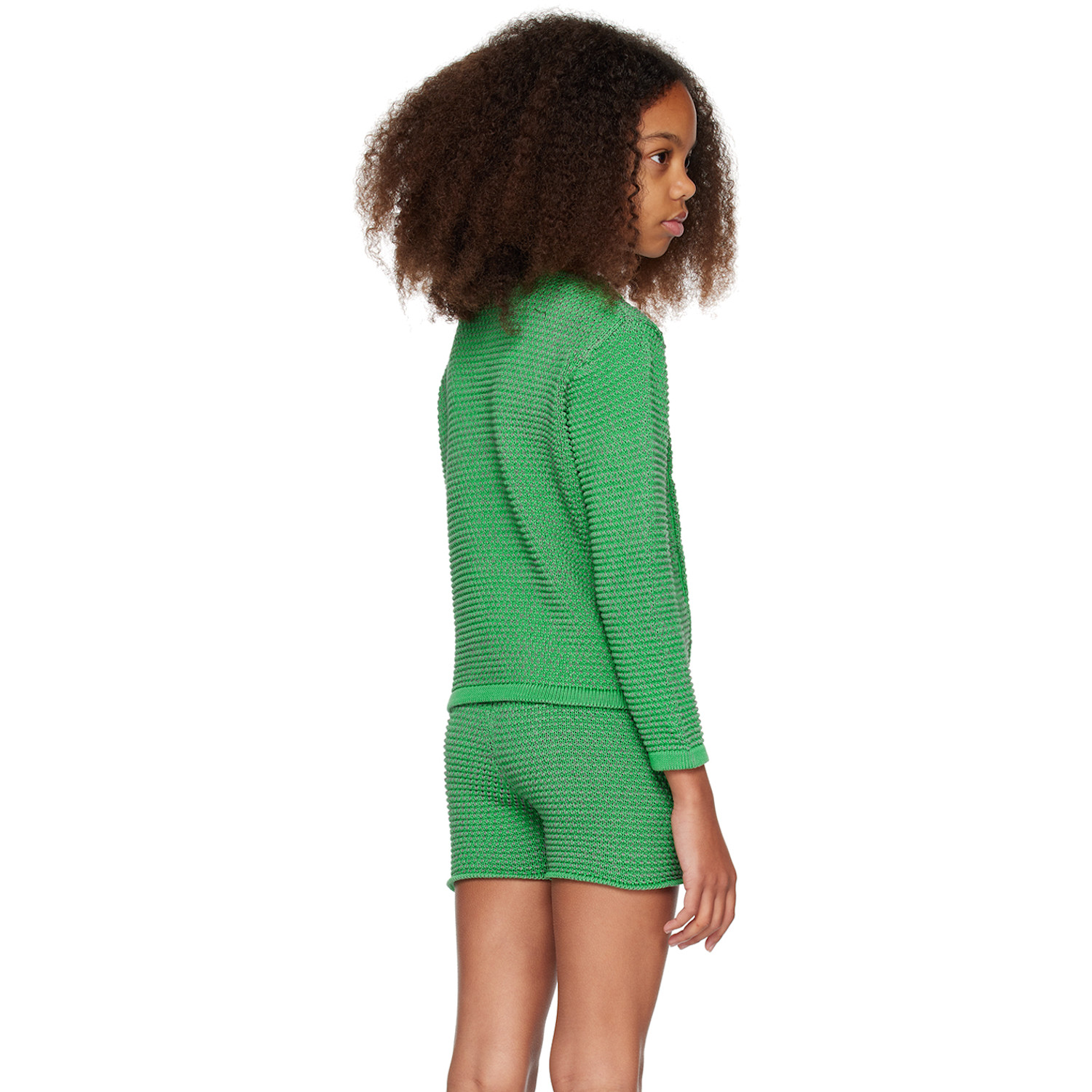  Eckhaus Latta Ssense Exclusive Kids Green Field Snap Cardigan 