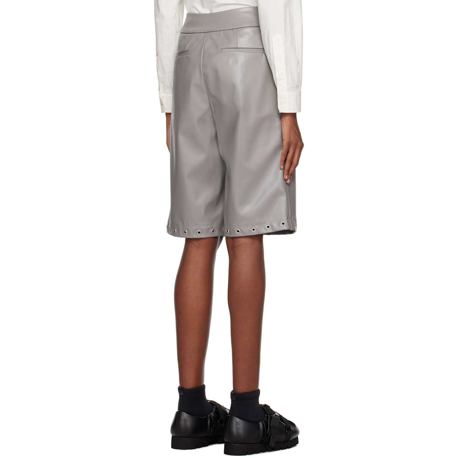  Yume Yume Gray Gardener Faux-leather Shorts 