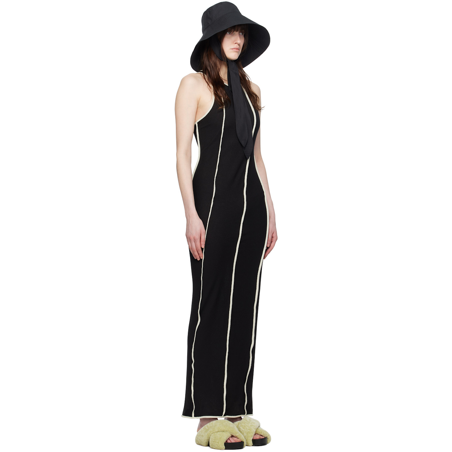  Nanushka Black Wanda Maxi Dress 