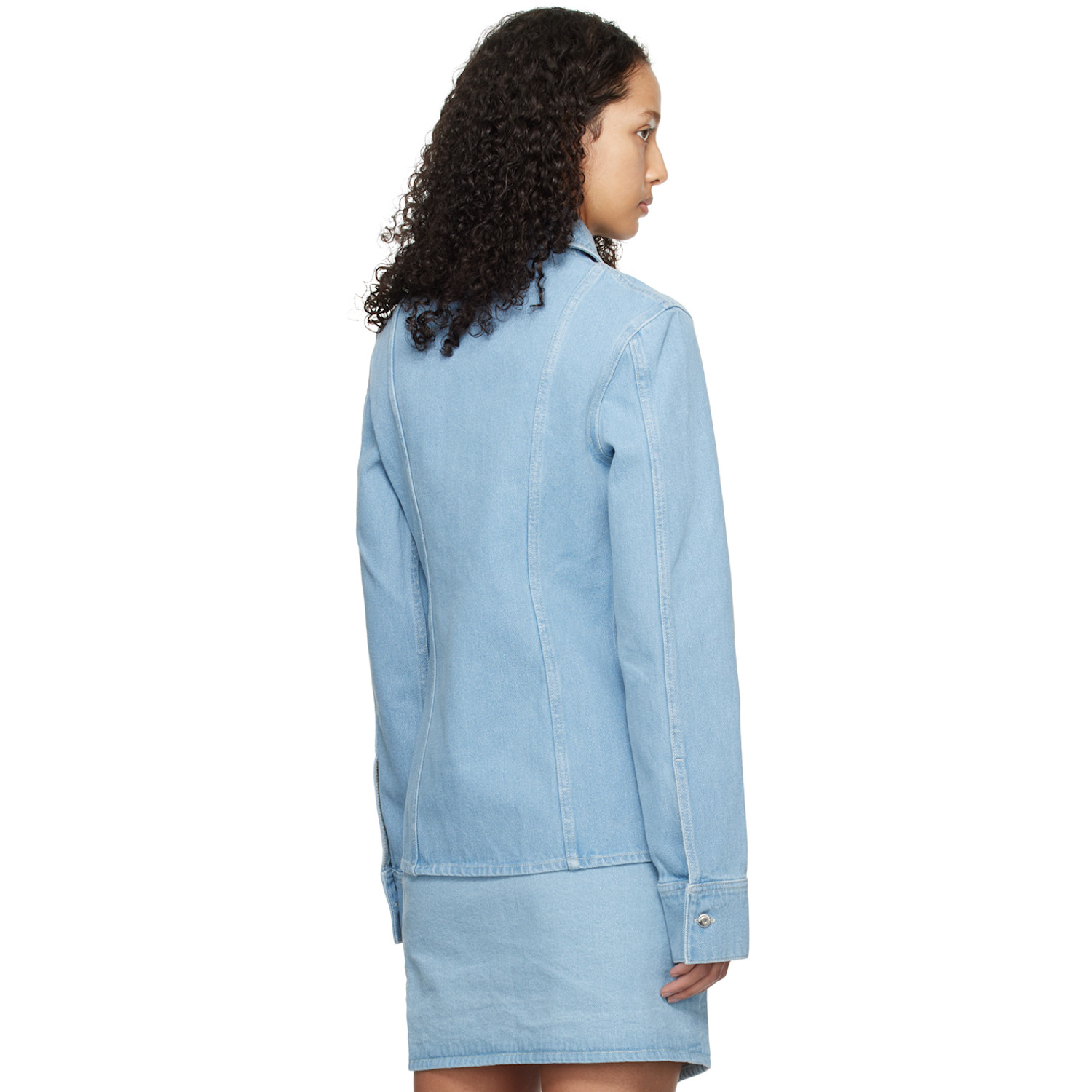  Nanushka Blue Mireio Denim Jacket 