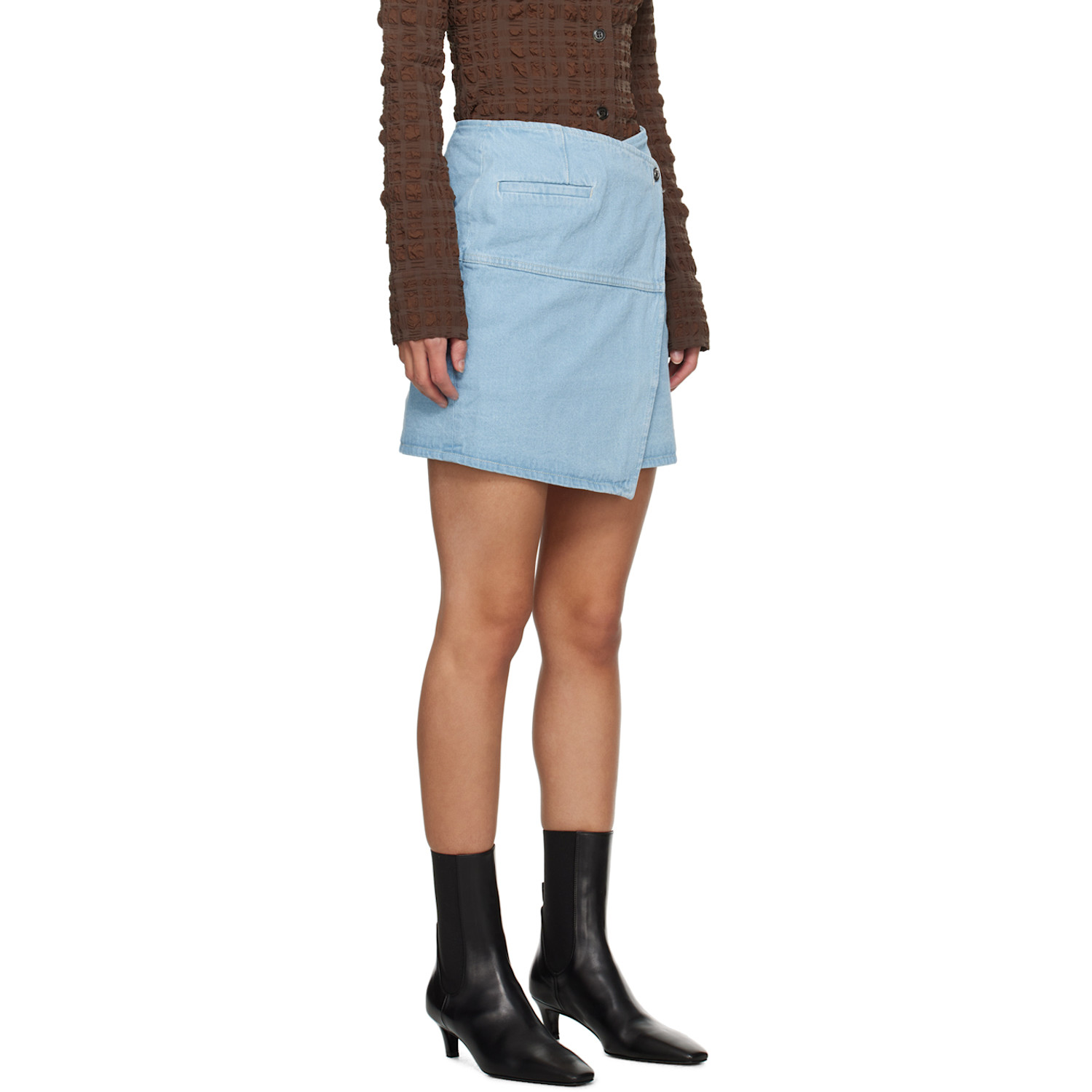  Nanushka Blue Casna Denim Miniskirt 
