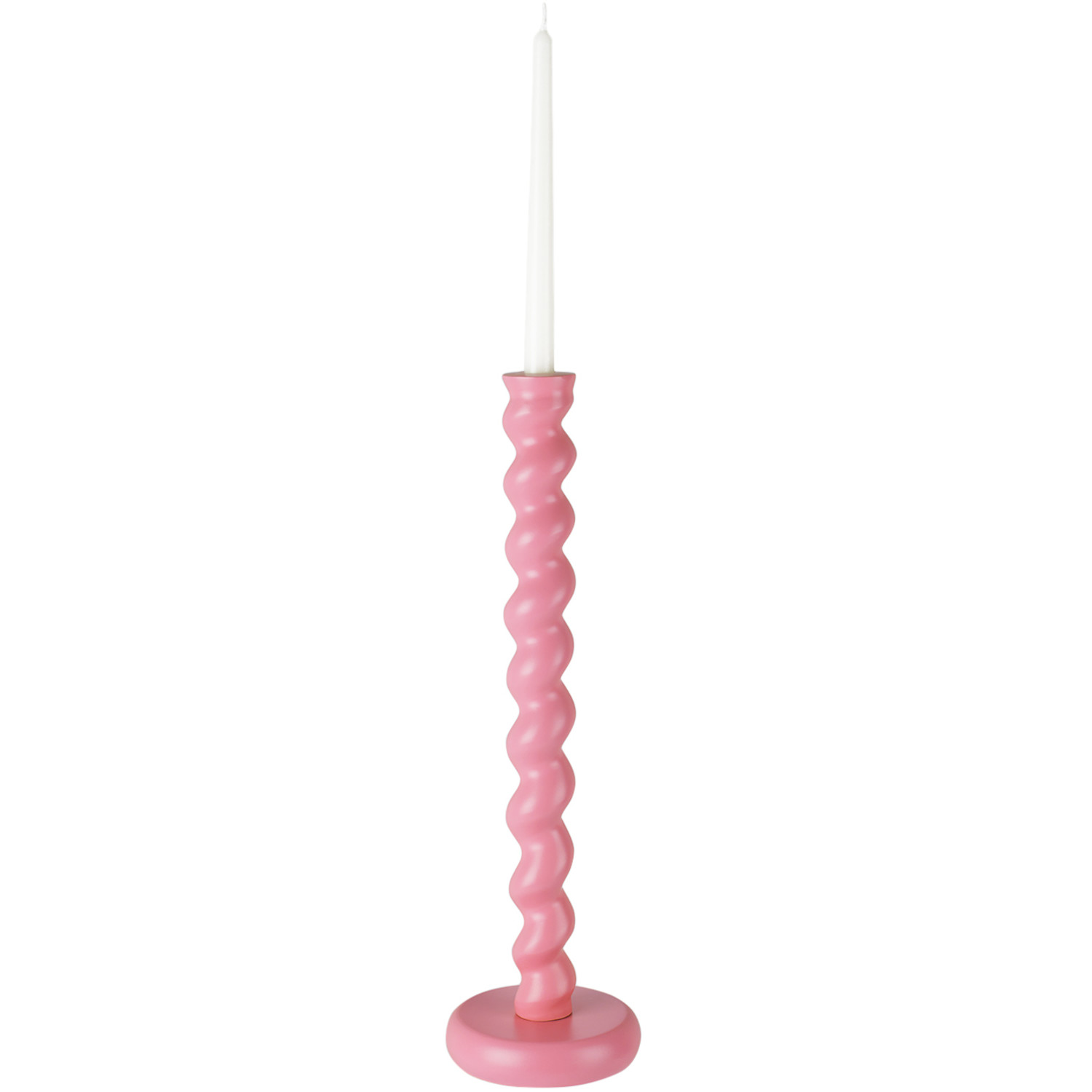 Polspotten Pink Twister Xl Candle Holder 