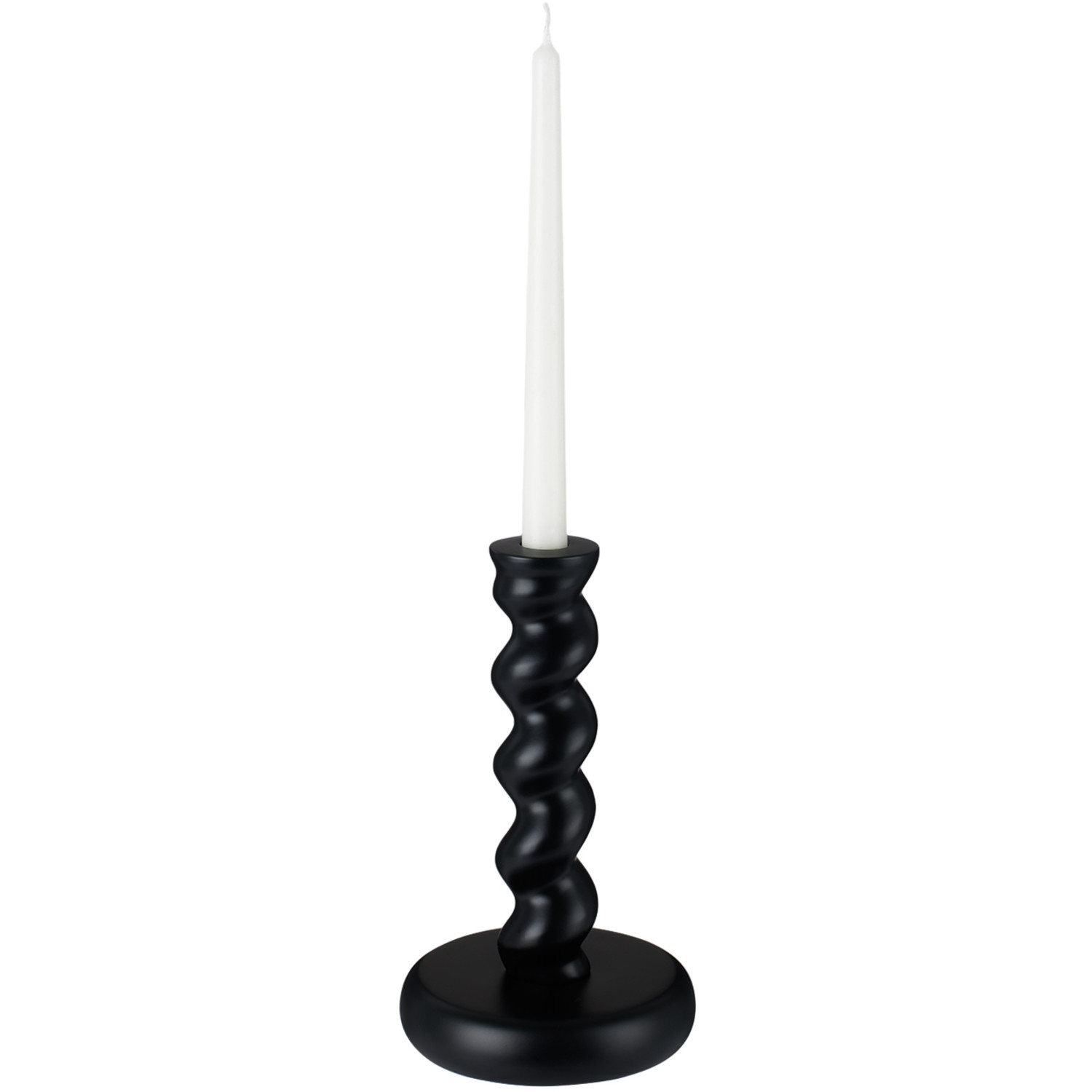  Polspotten Black Twister M Candle Holder 