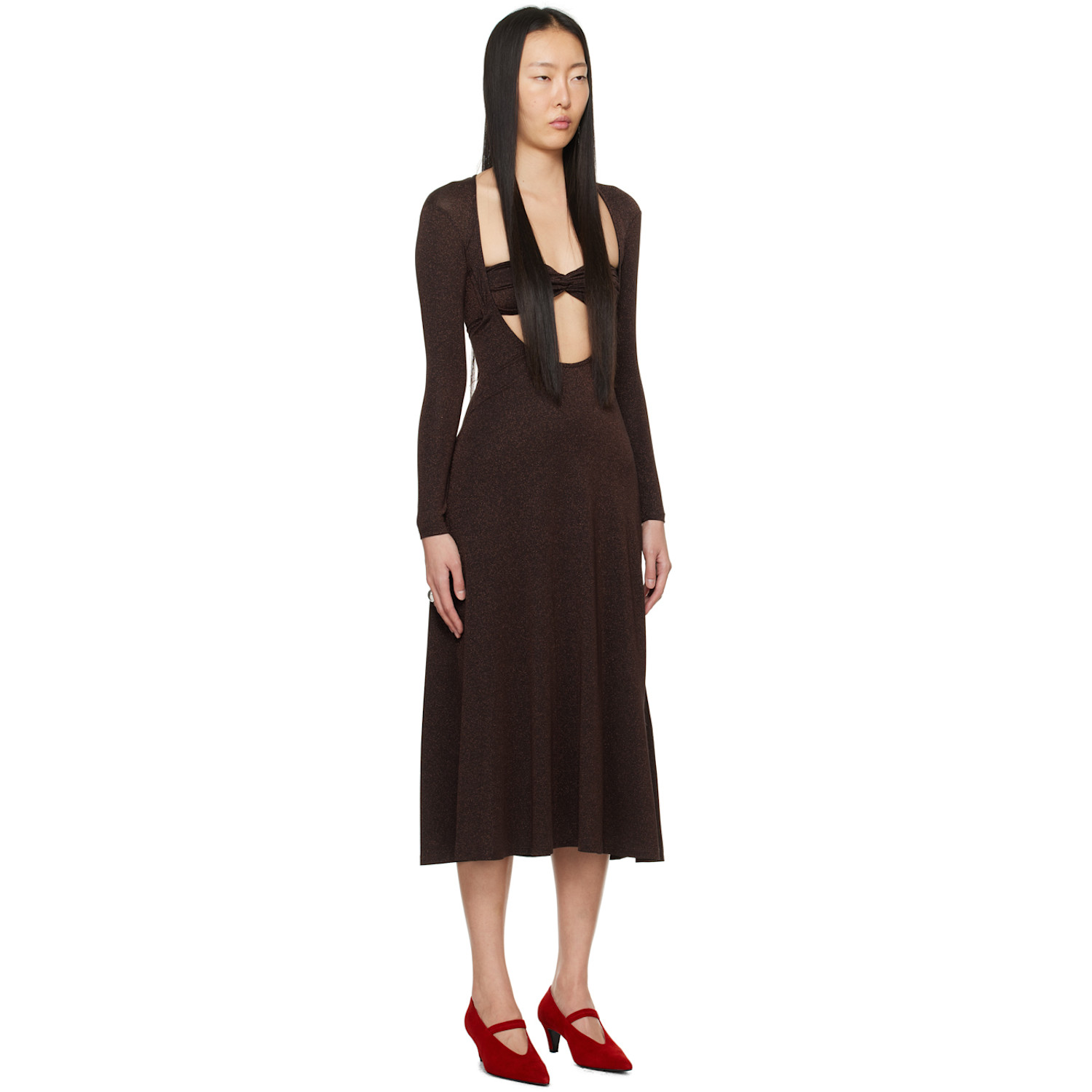  Beaufille Brown Baes Midi Dress 