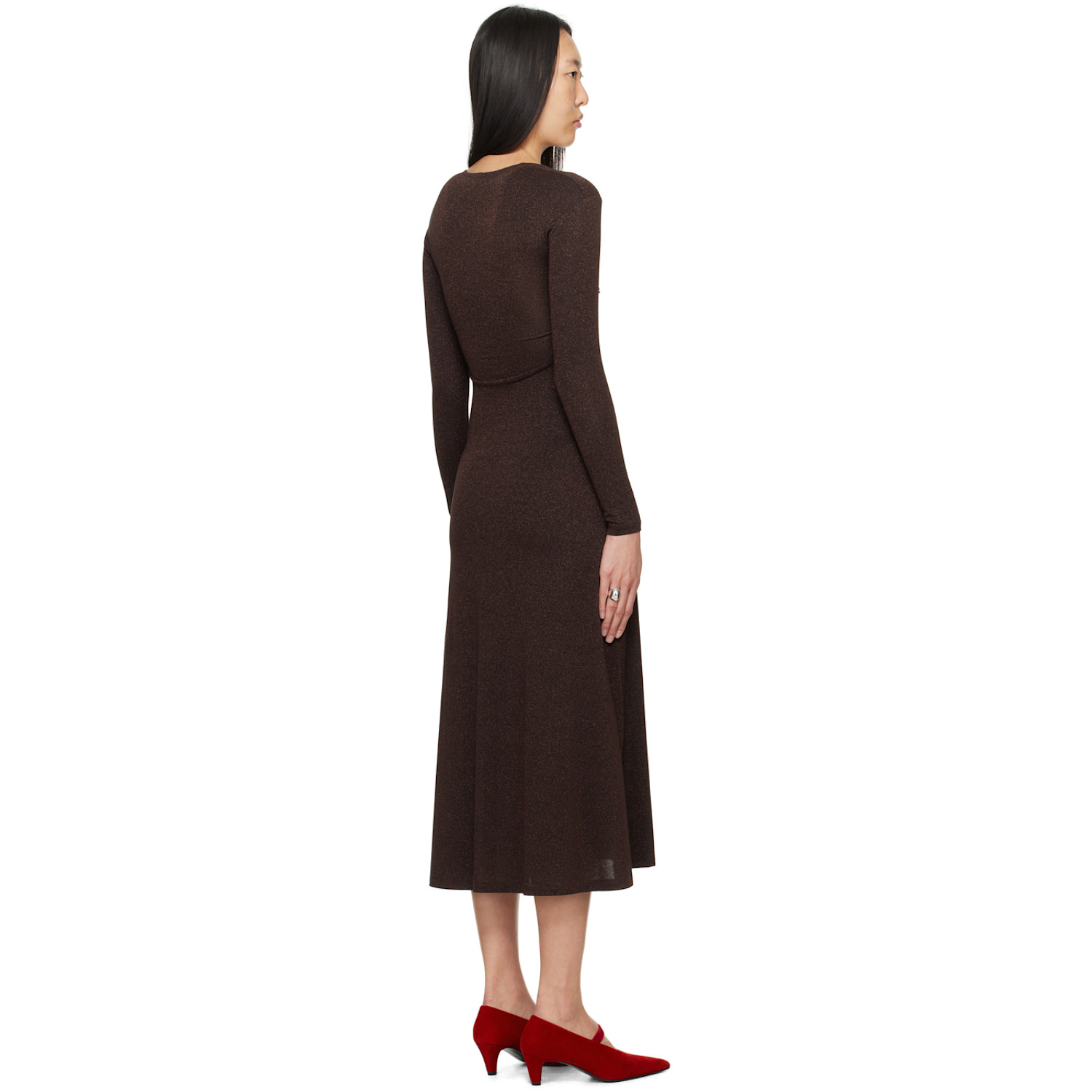  Beaufille Brown Baes Midi Dress 