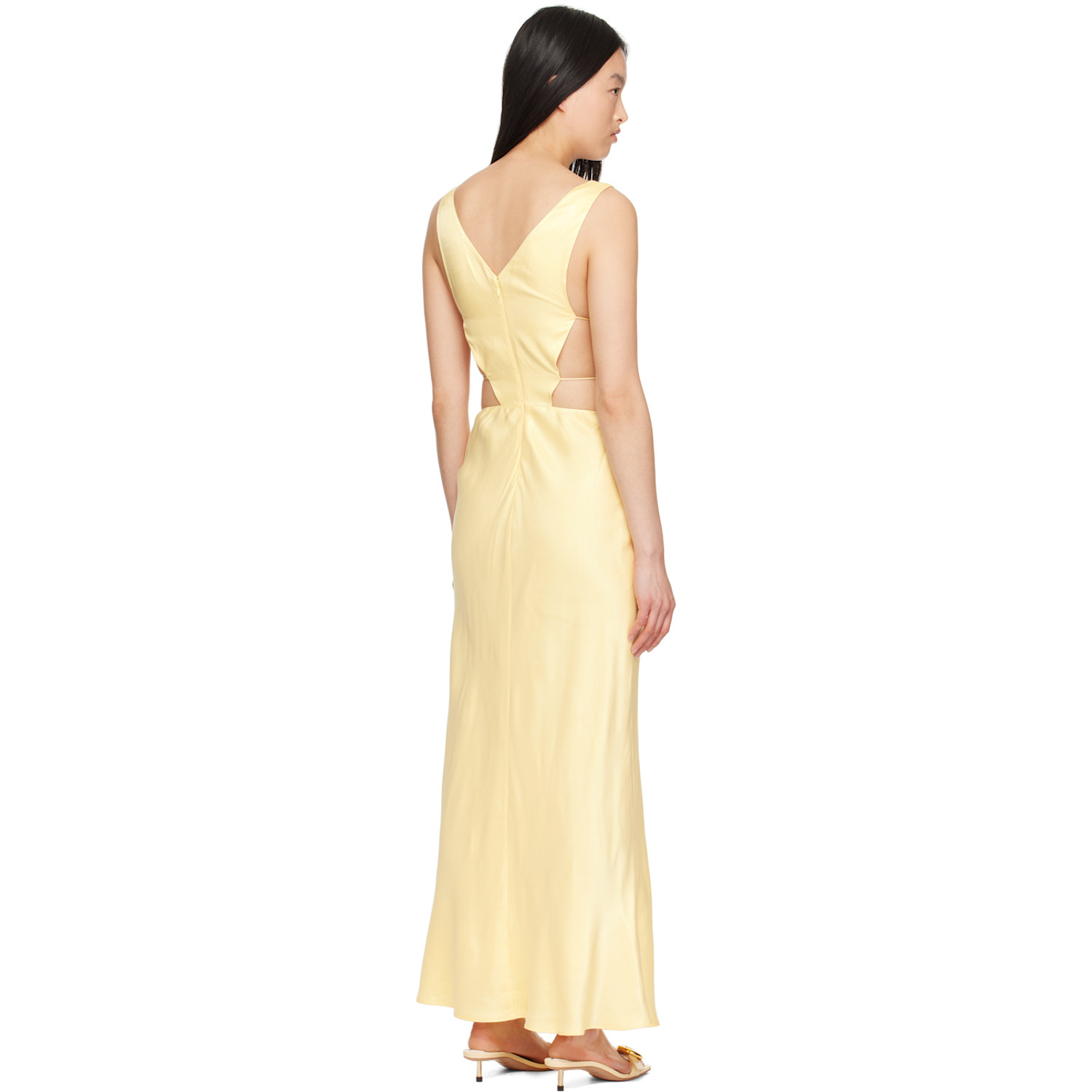  Bec + Bridge Yellow Agathe Diamond Maxi Dress 