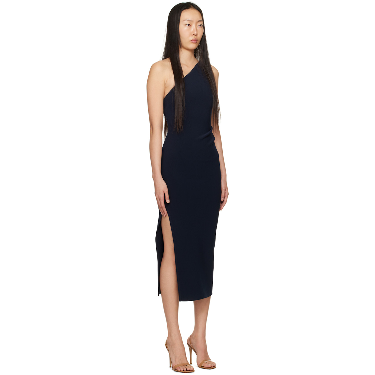  Bec + Bridge Navy Be Mine Midi Dress 