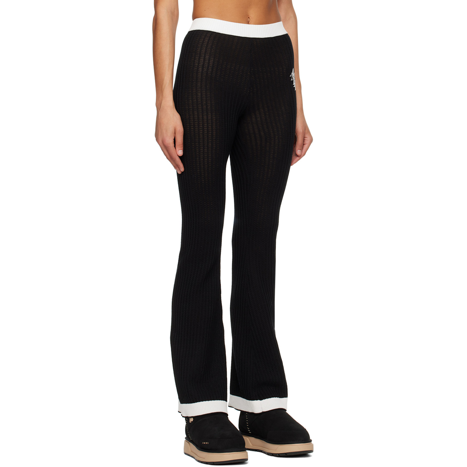  Amiri Black Flared Lounge Pants 