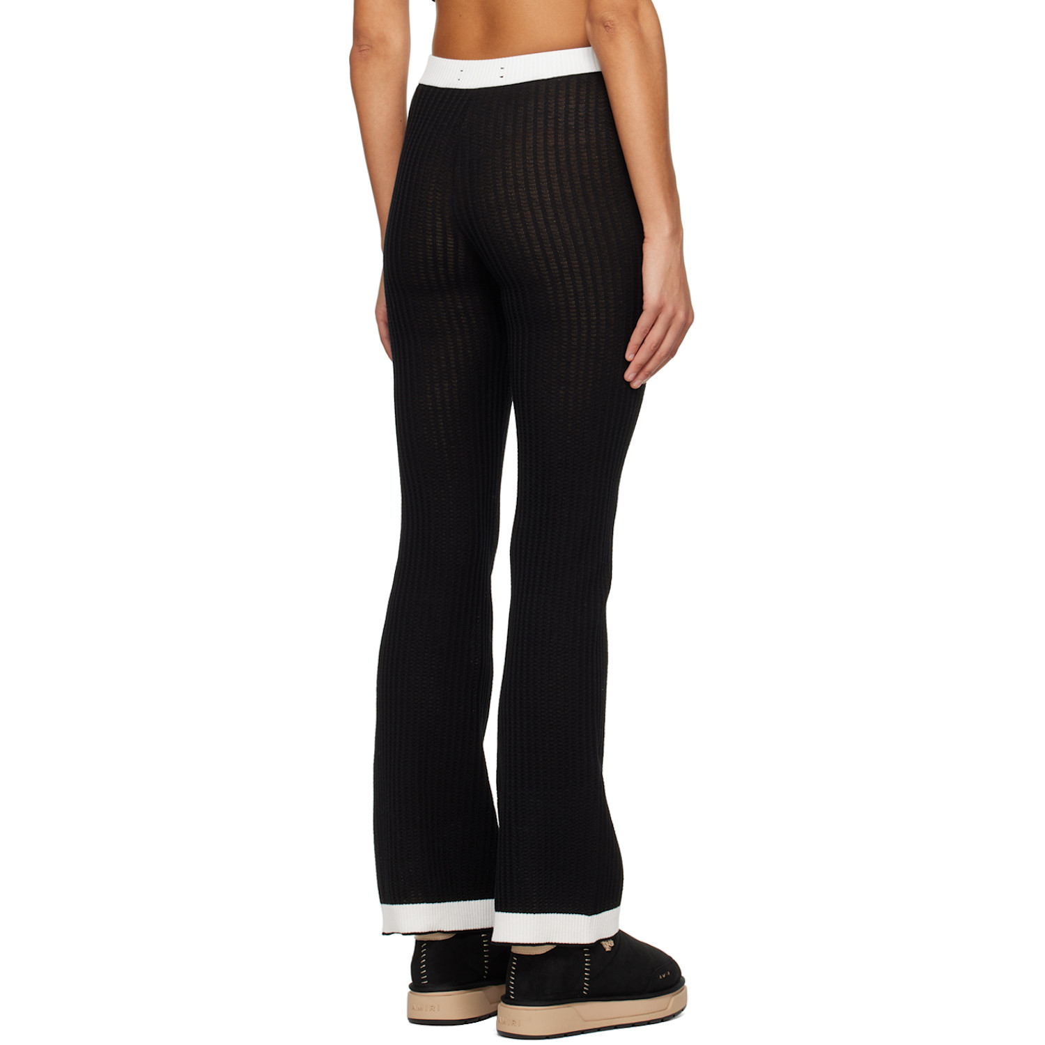  Amiri Black Flared Lounge Pants 