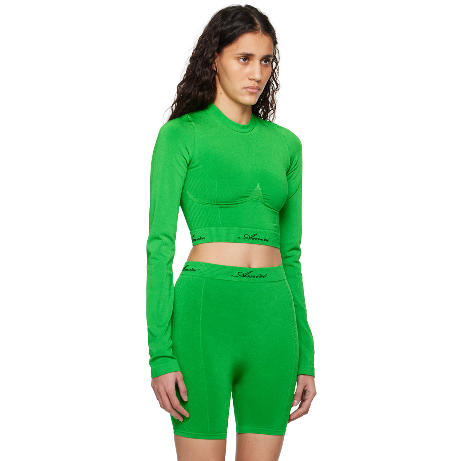  Amiri Green Jacquard Top 
