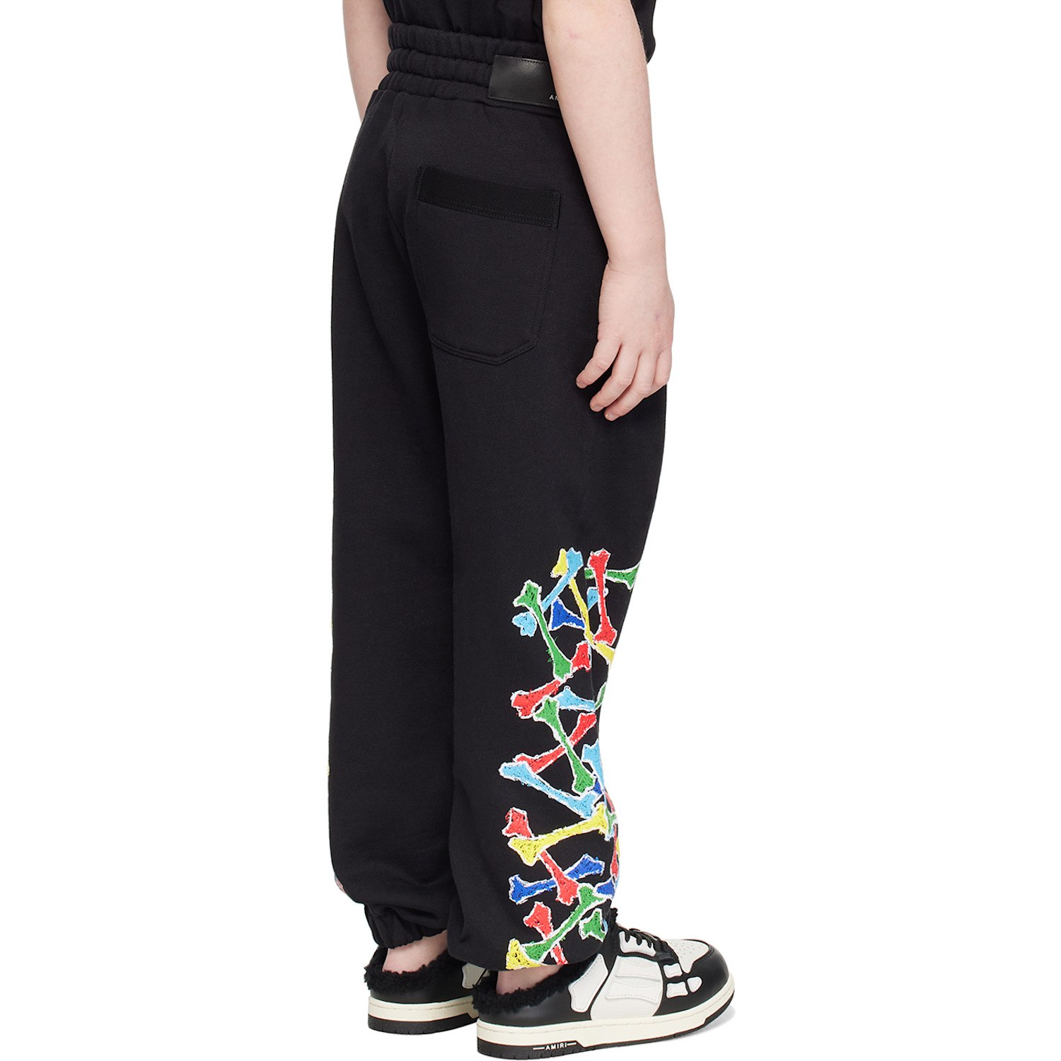  Amiri Kids Black Bones Scribble Sweatpants 