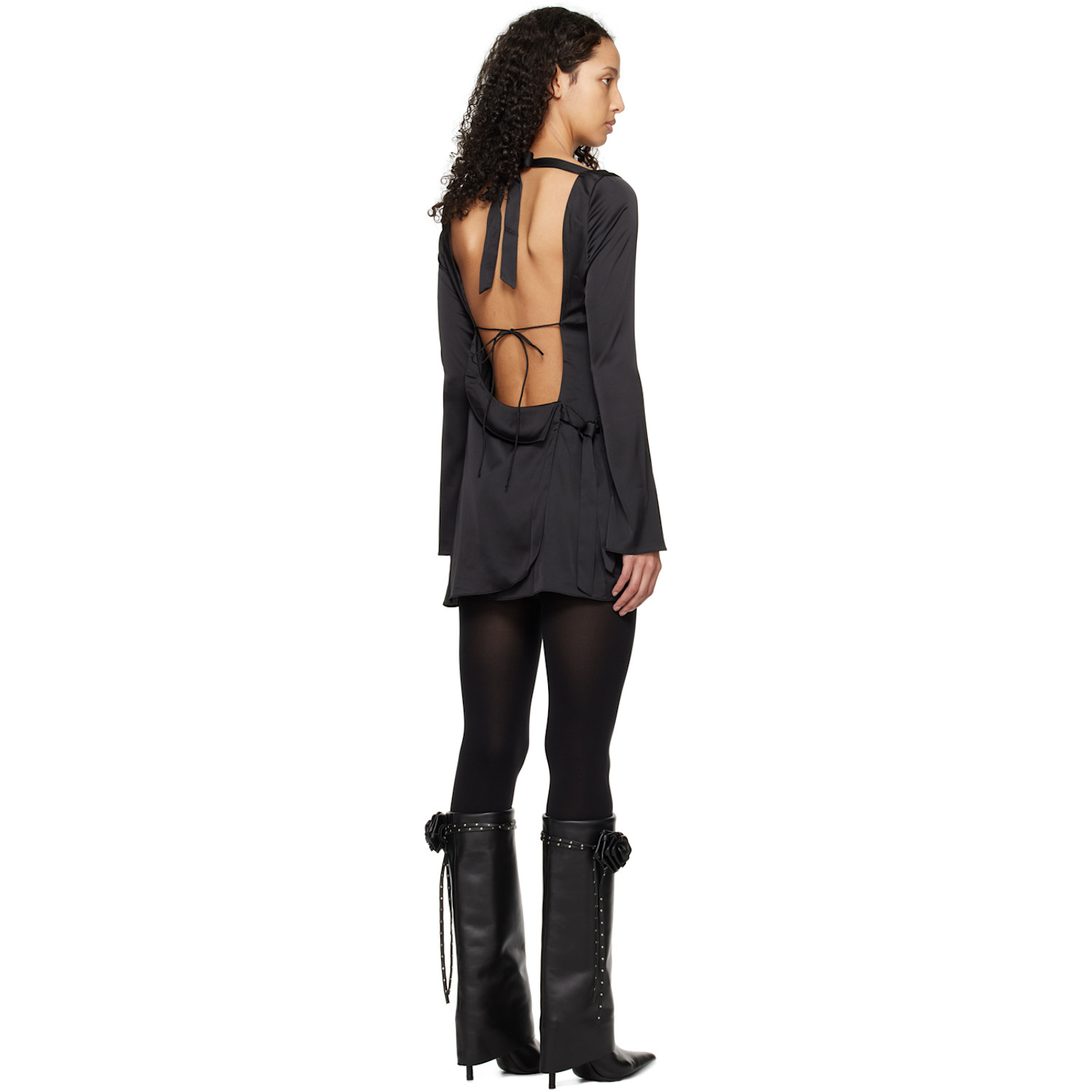  Guizio Black Lleo Minidress 