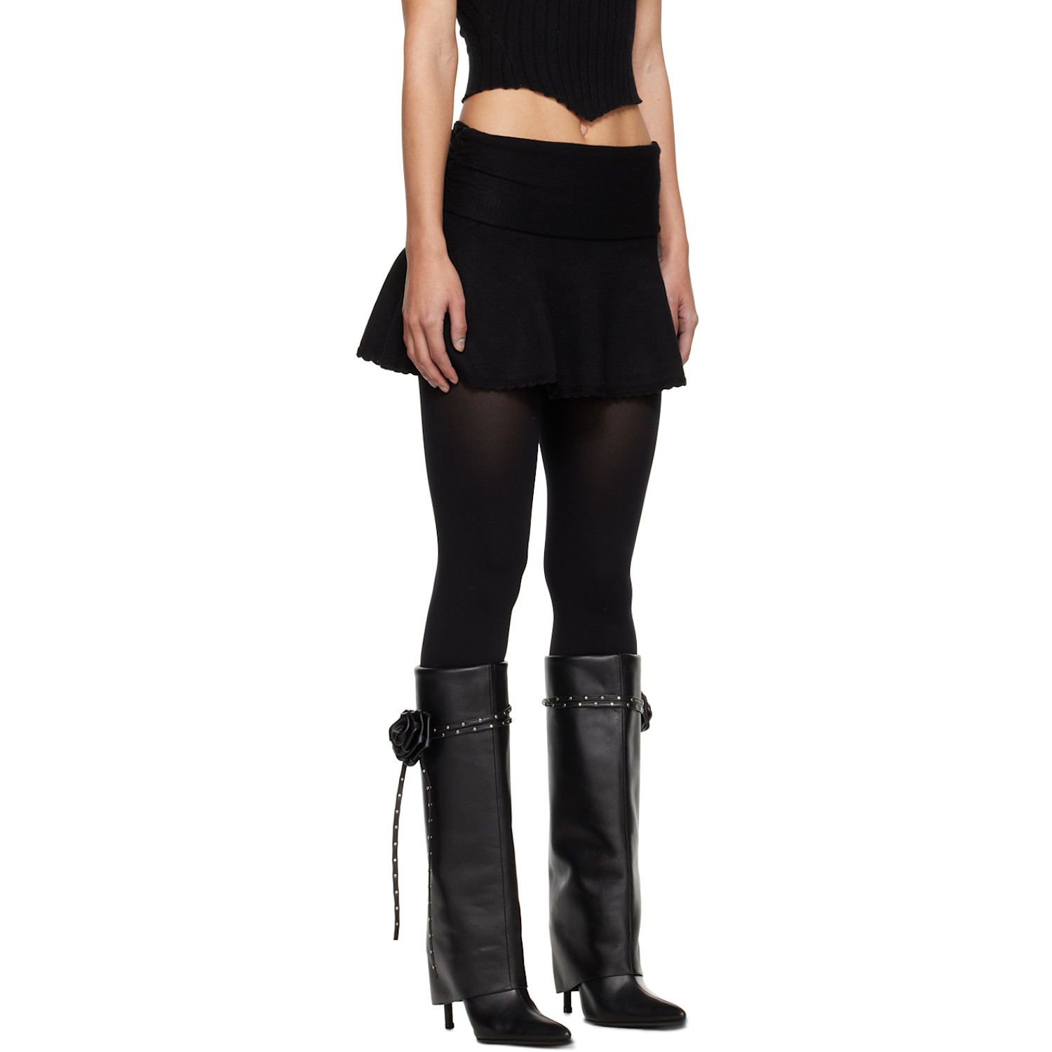  Guizio Black Heart Miniskirt 