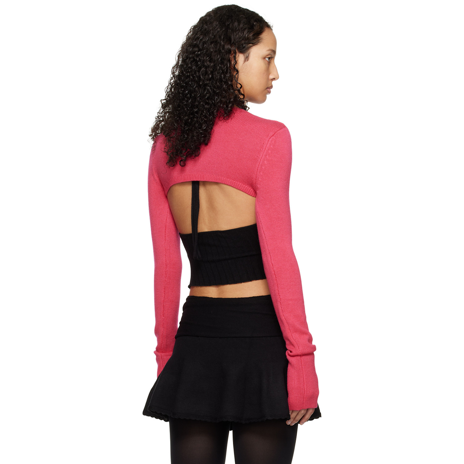  Guizio Pink Micro Cardigan 