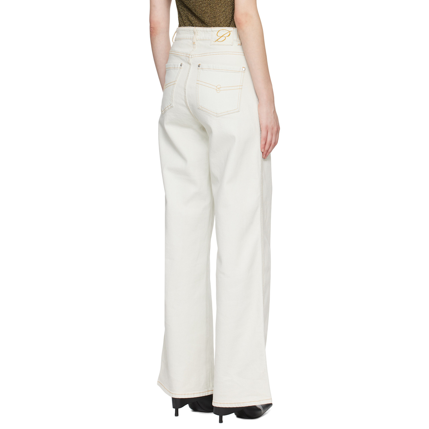  Blumarine Off-white Boyfriend Jeans 