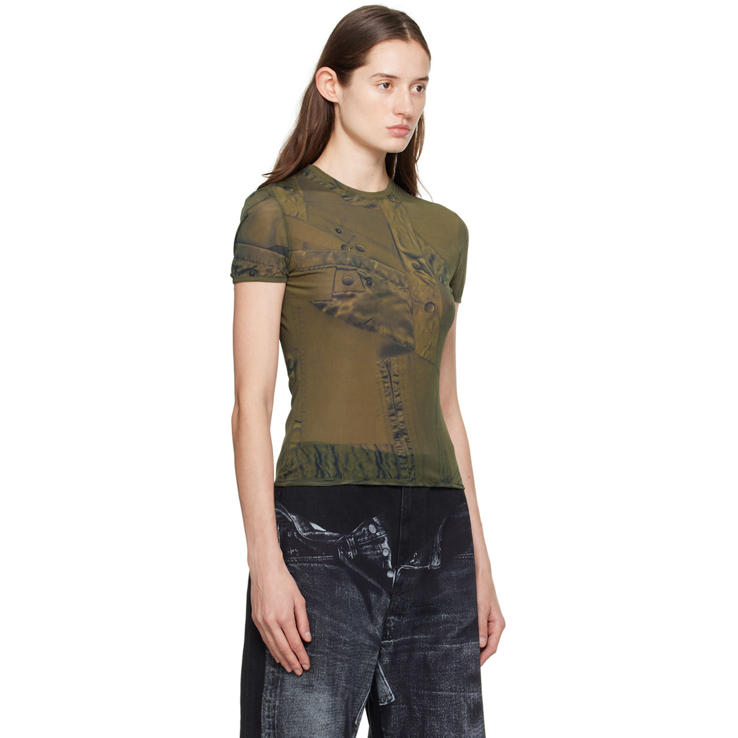  Blumarine Green Printed T-shirt 
