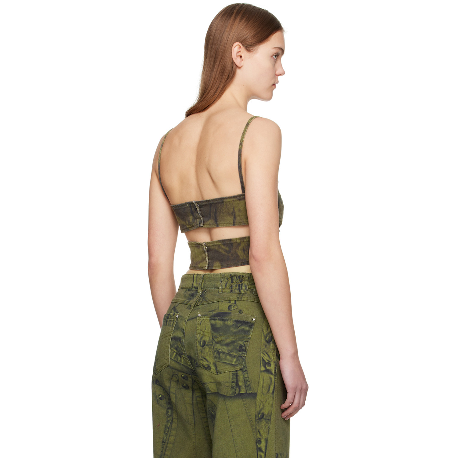  Blumarine Khaki Wrap Tank Top 