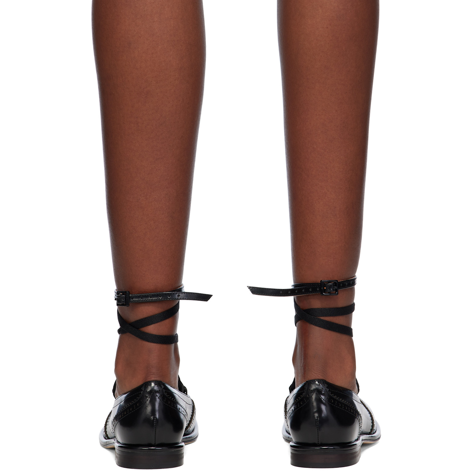  Shushu/tong Black Lace-up Flat Brogues 
