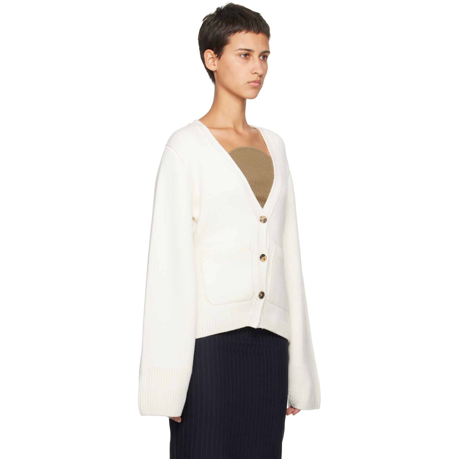  Khaite Off-white 'the Scarlet' Cardigan 