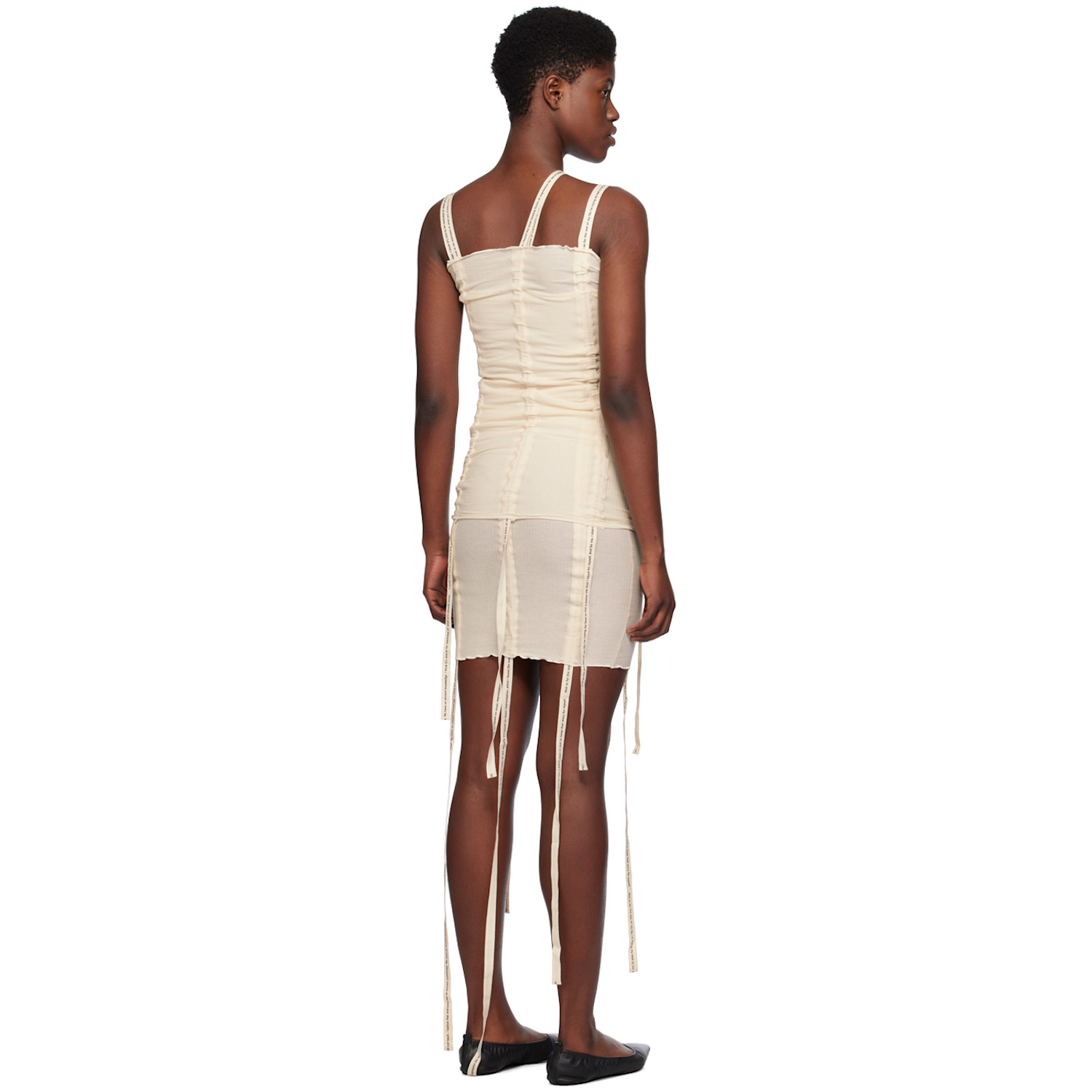  Baserange Off-white Hewn Strap Tank Top 