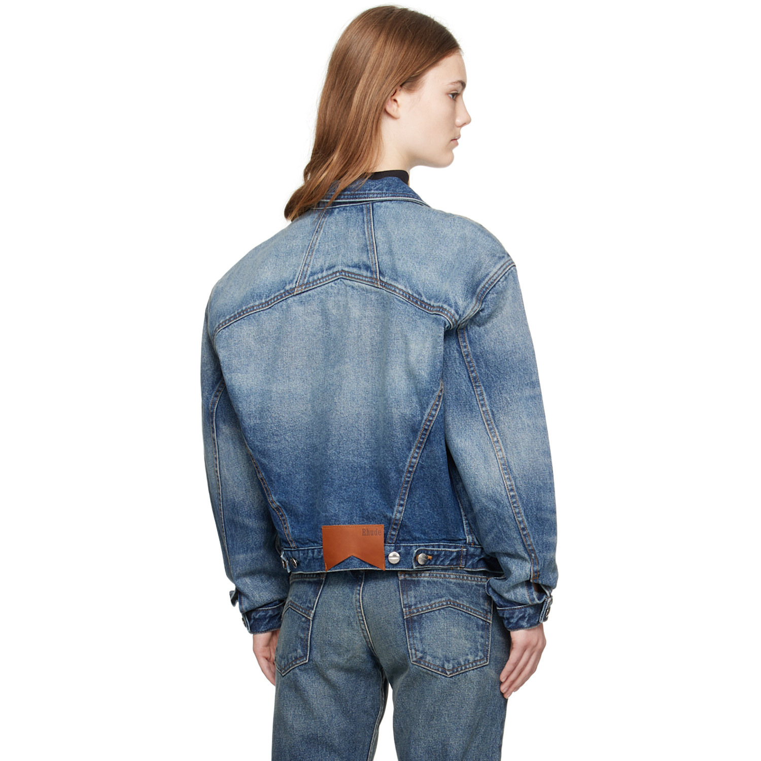  Rhude Ssense Exclusive Blue Denim Jacket 