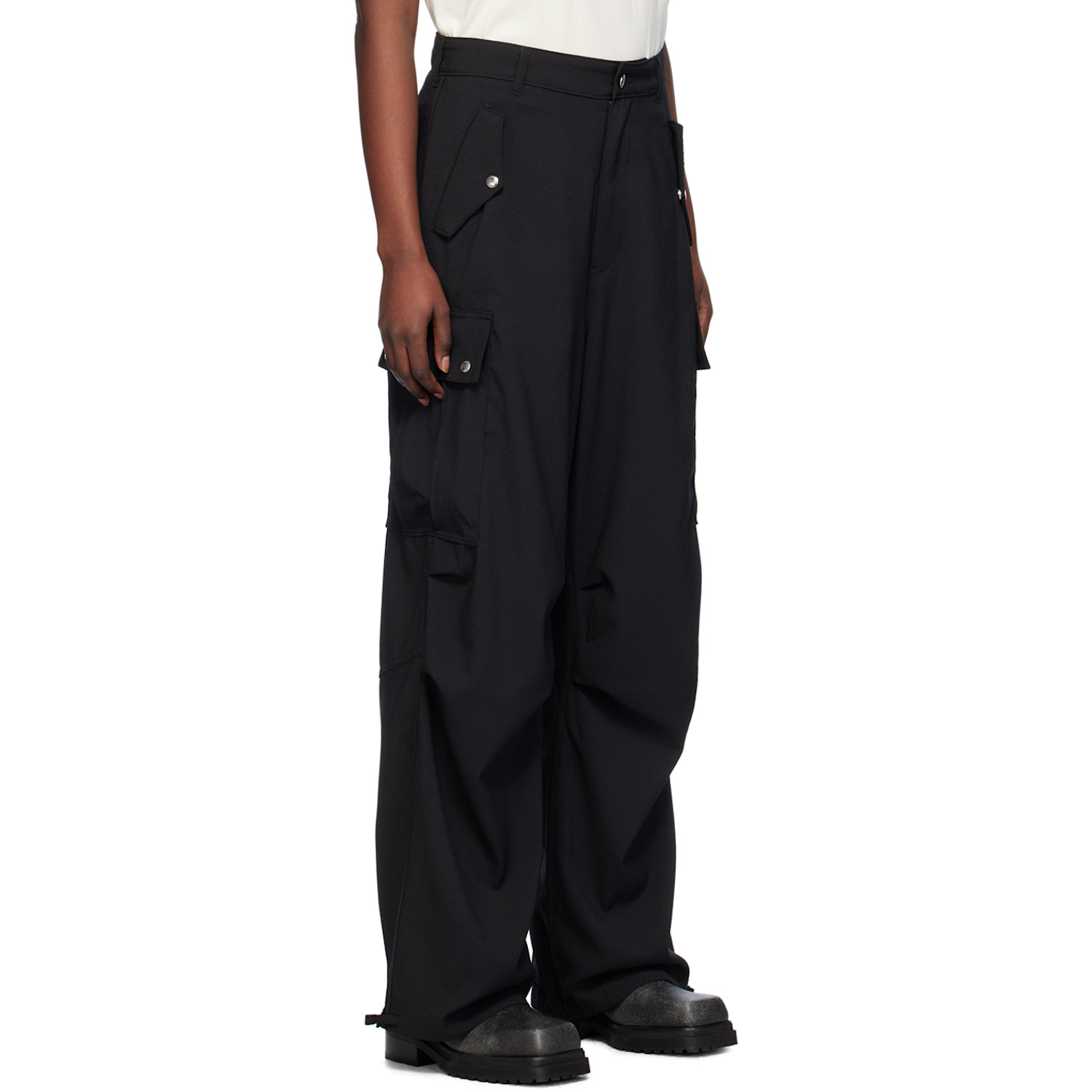  Rhude Black Cargo Pocket Trousers 