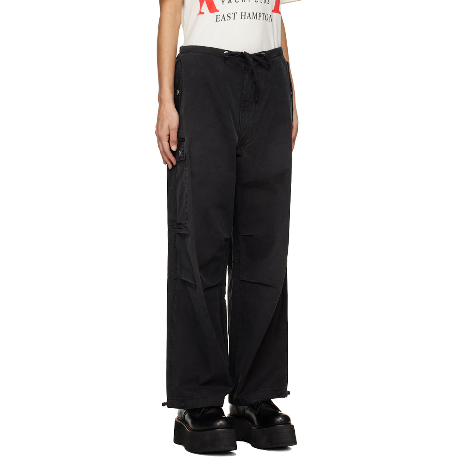  Rhude Ssense Exclusive Black Parachute Trousers 