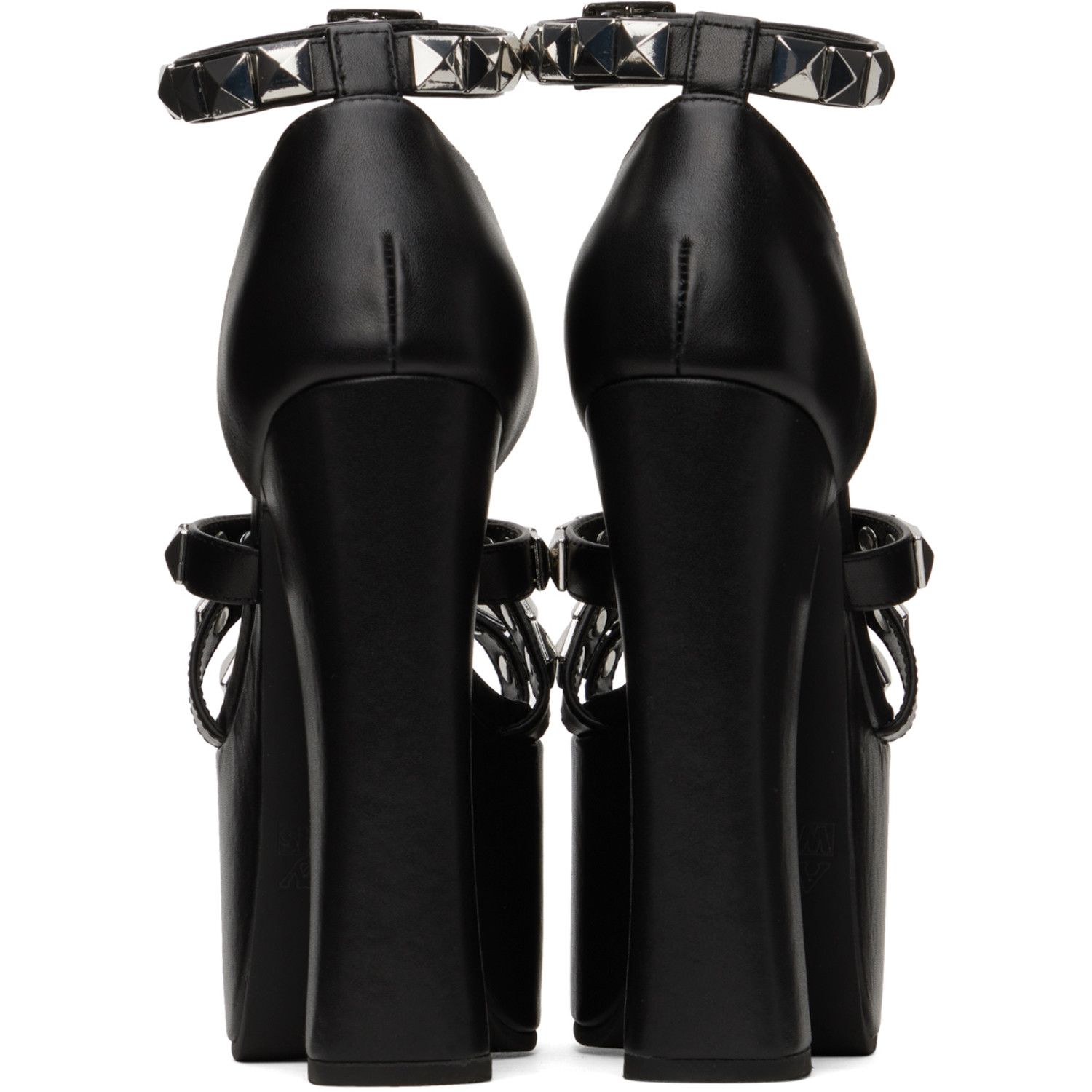  Ashley Williams Black Studded Iris Heels 