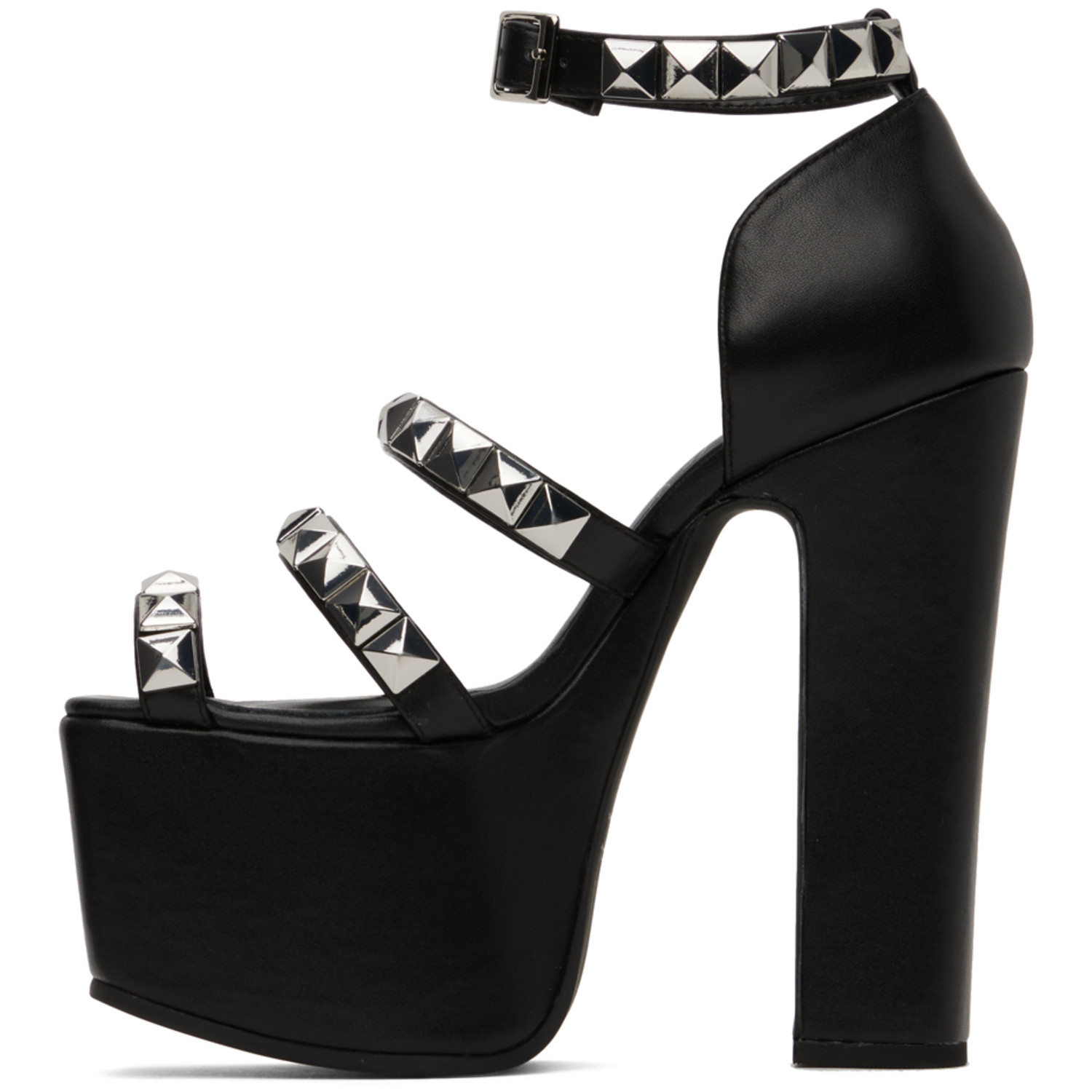  Ashley Williams Black Studded Iris Heels 