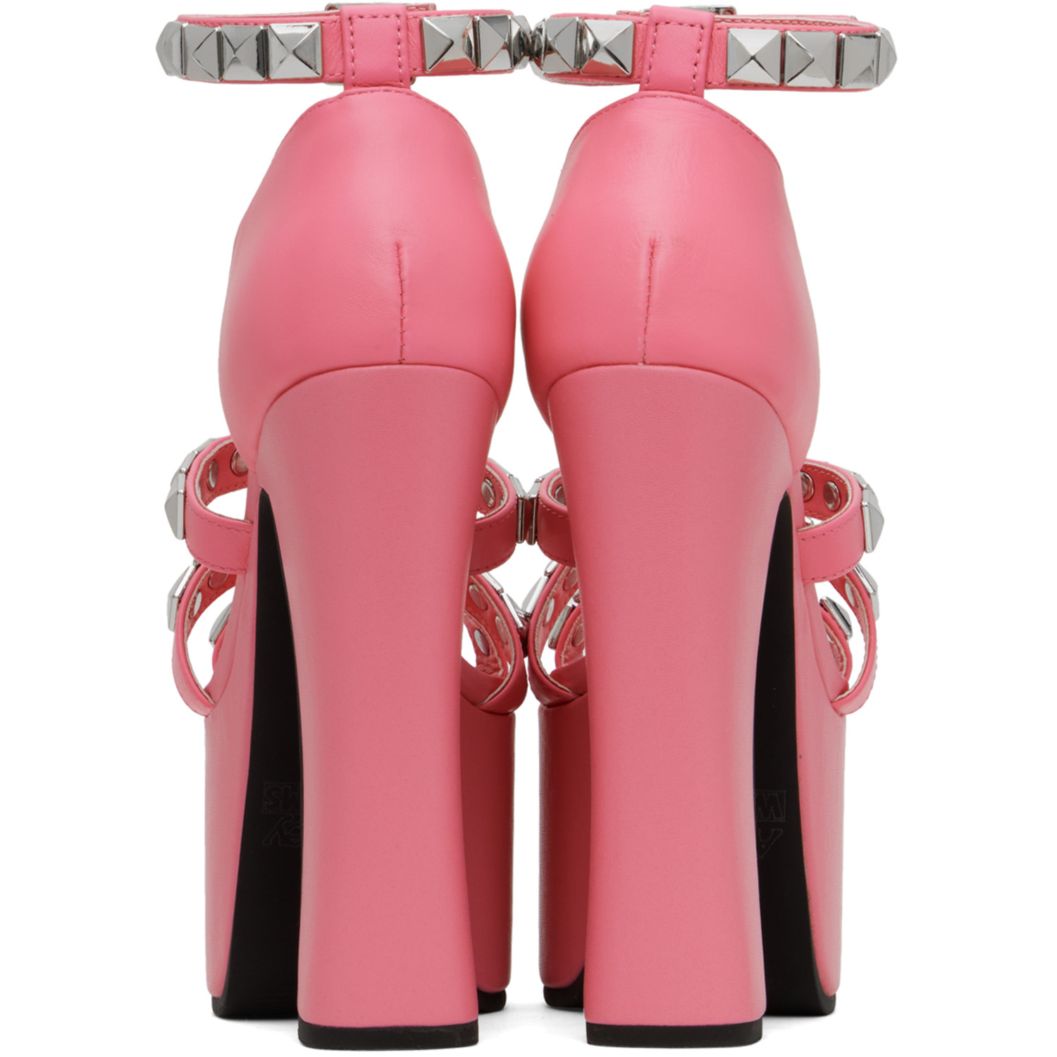  Ashley Williams Pink Studded Iris Heels 