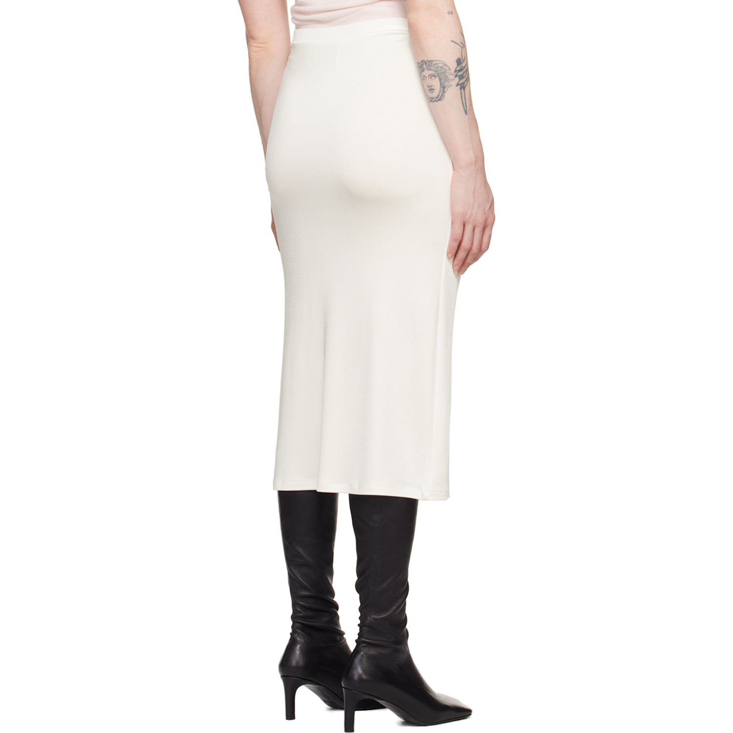  Tove White Flor Midi Skirt 