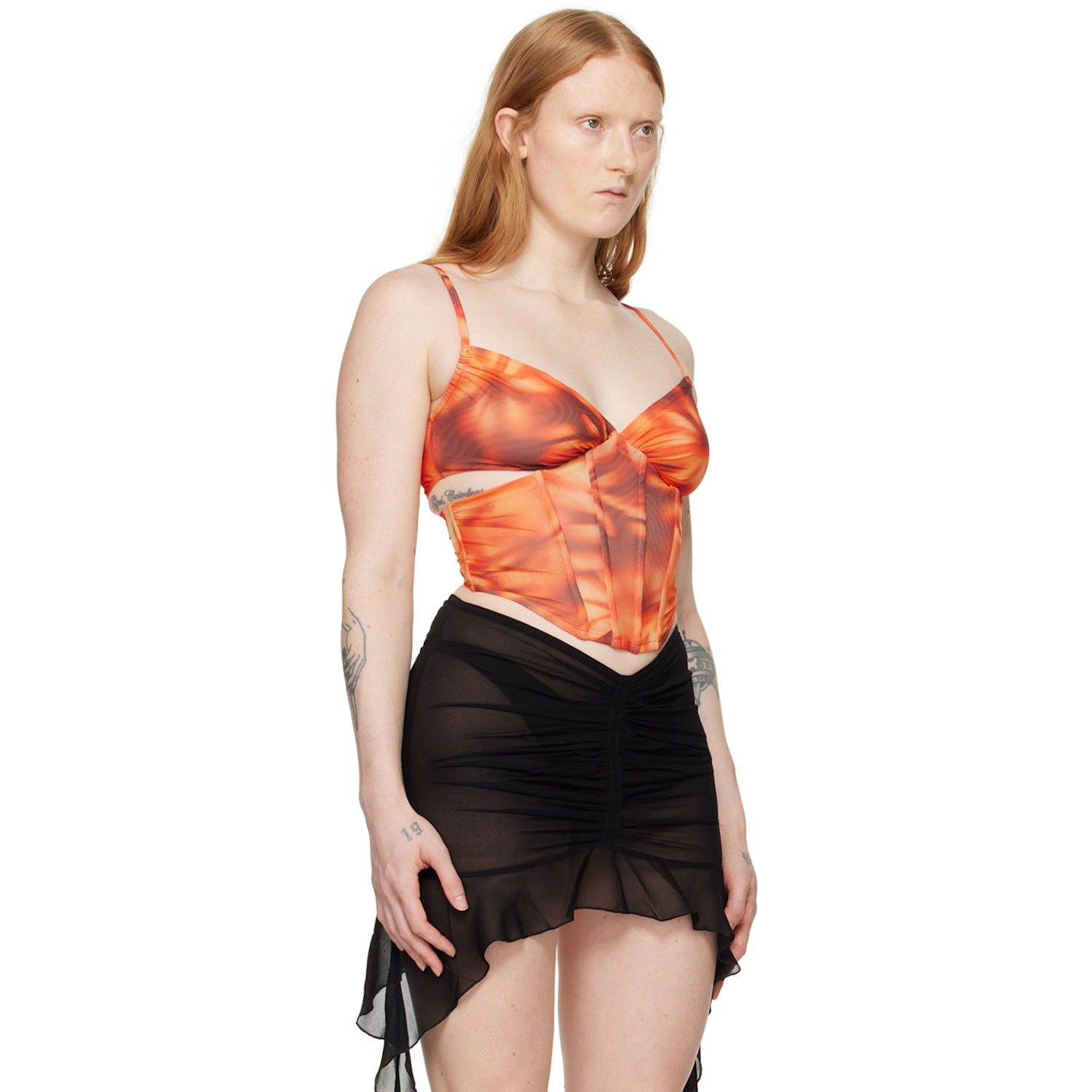  Misbhv Orange Printed Corset 