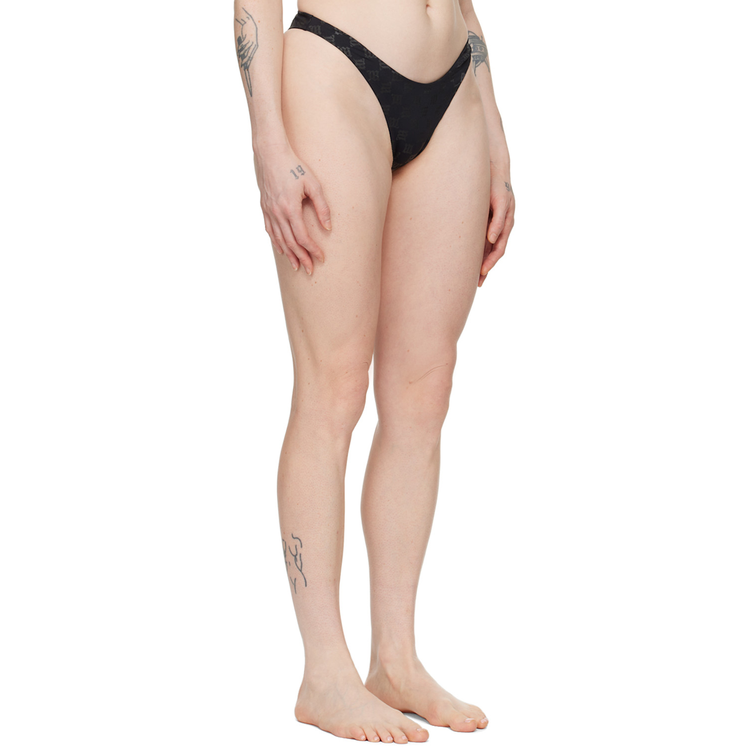  Misbhv Black Monogram Bikini Bottom 