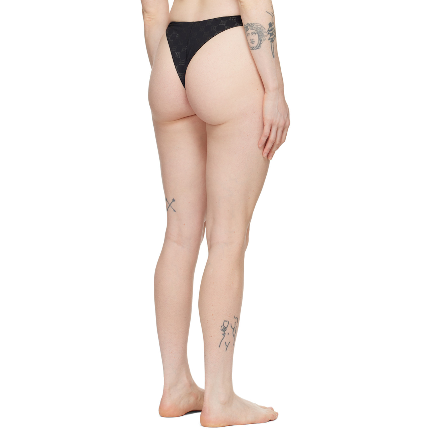  Misbhv Black Monogram Bikini Bottom 