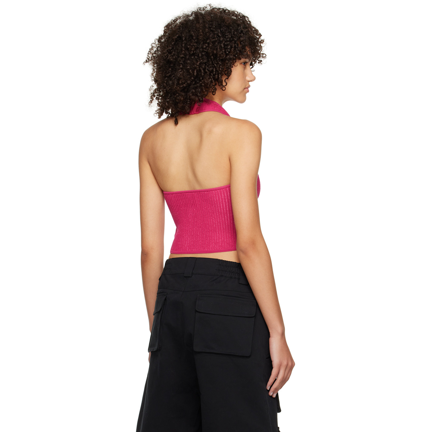  Misbhv Ssense Exclusive Pink Fully Fashioned Tank Top 